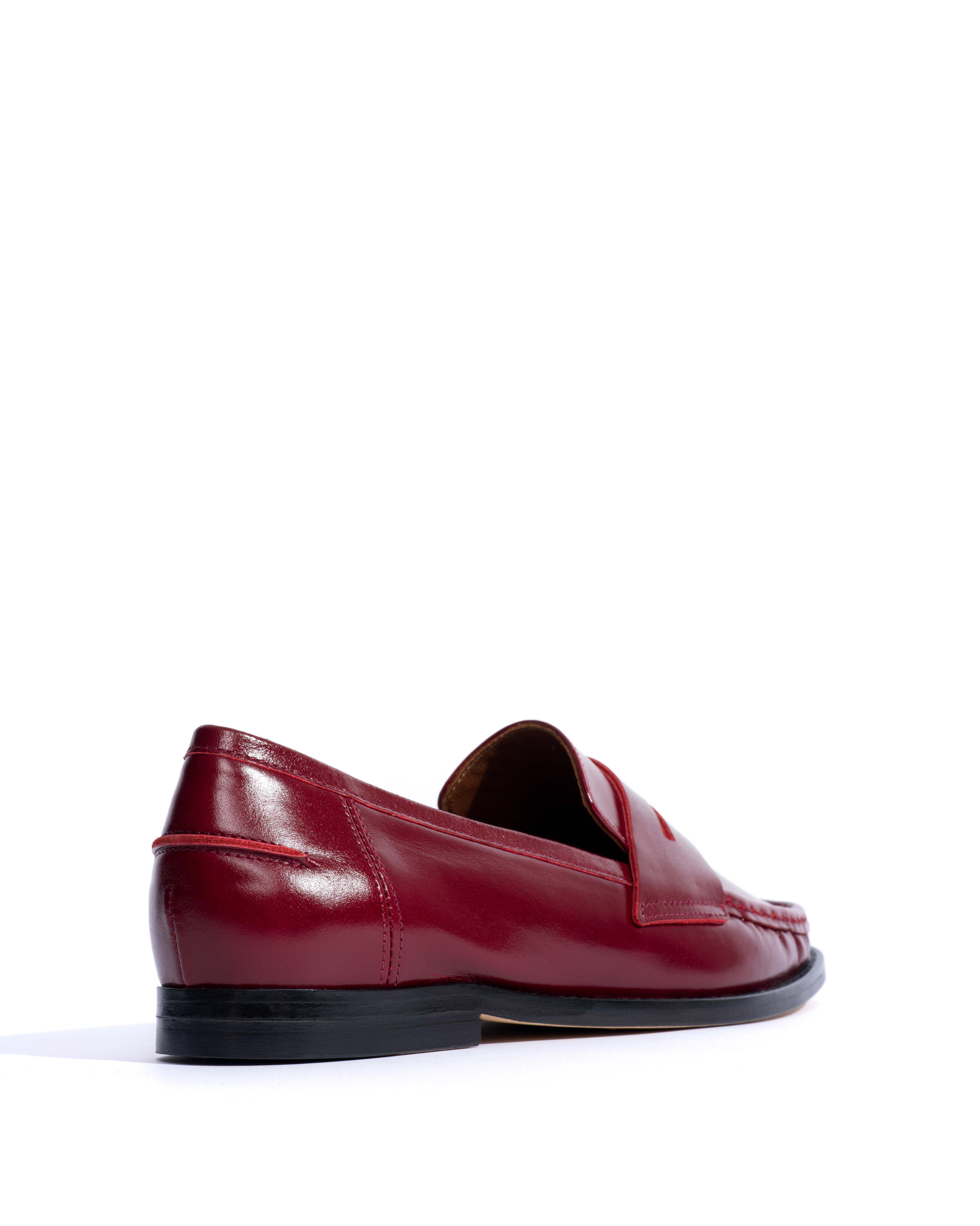 Jesha Crinkled soft calf Pomegranate