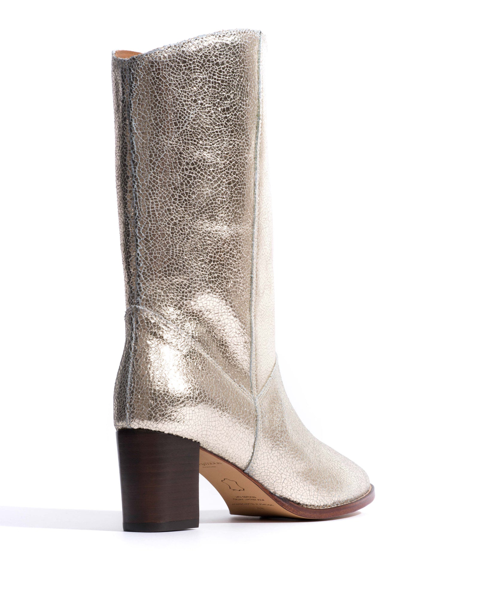 Hirah 55 Crackled metallic goat Champagne - Anonymous Copenhagen Ankle boots