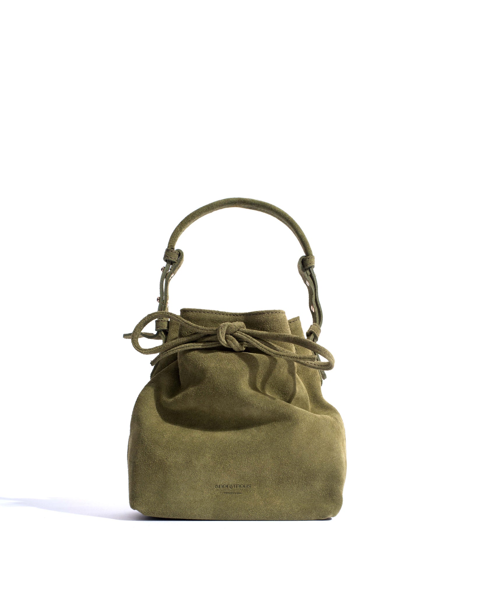 Kacey petite bucket bag Calf suede Olive green