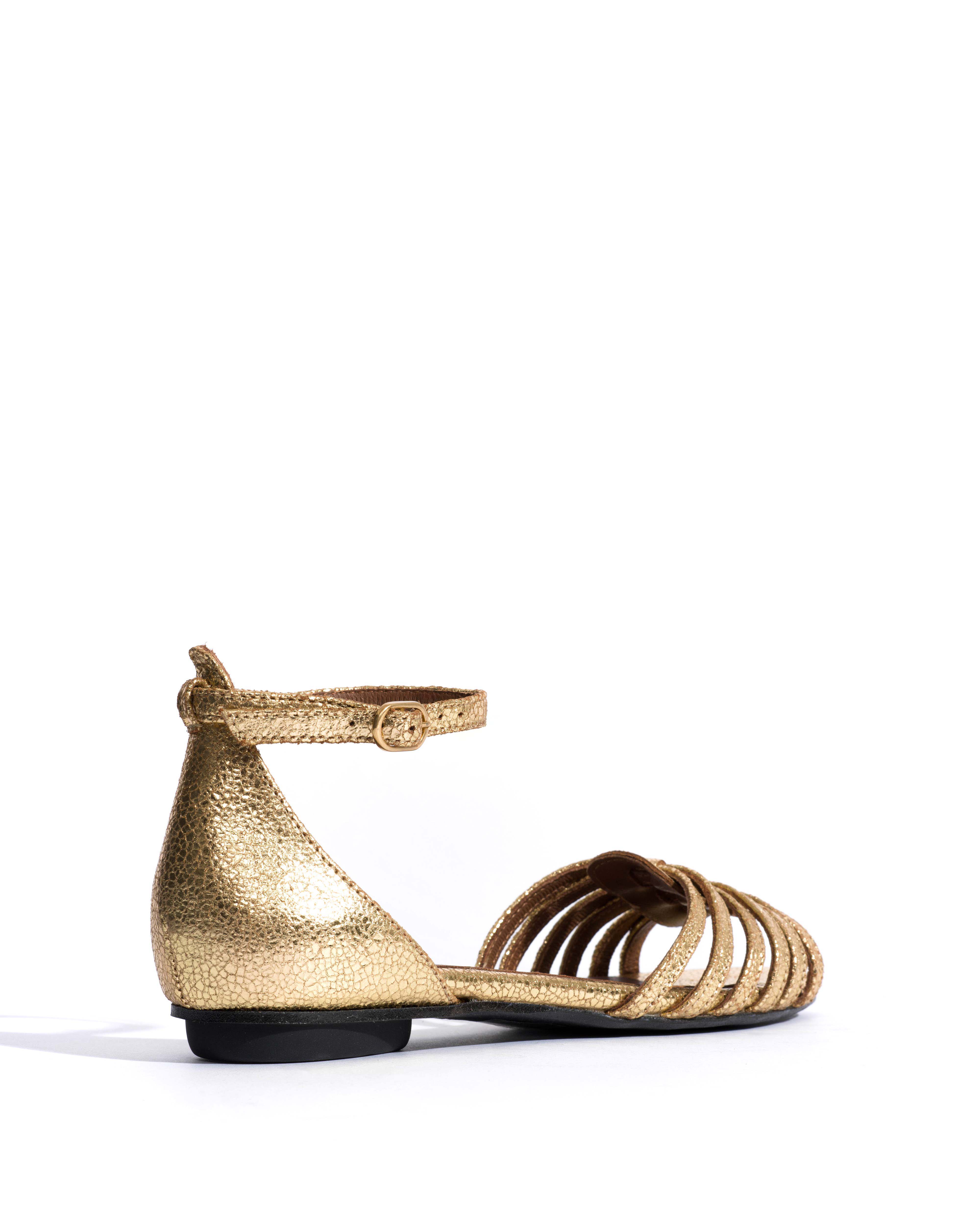 Mareike 10 Crackled metallic goat Gold