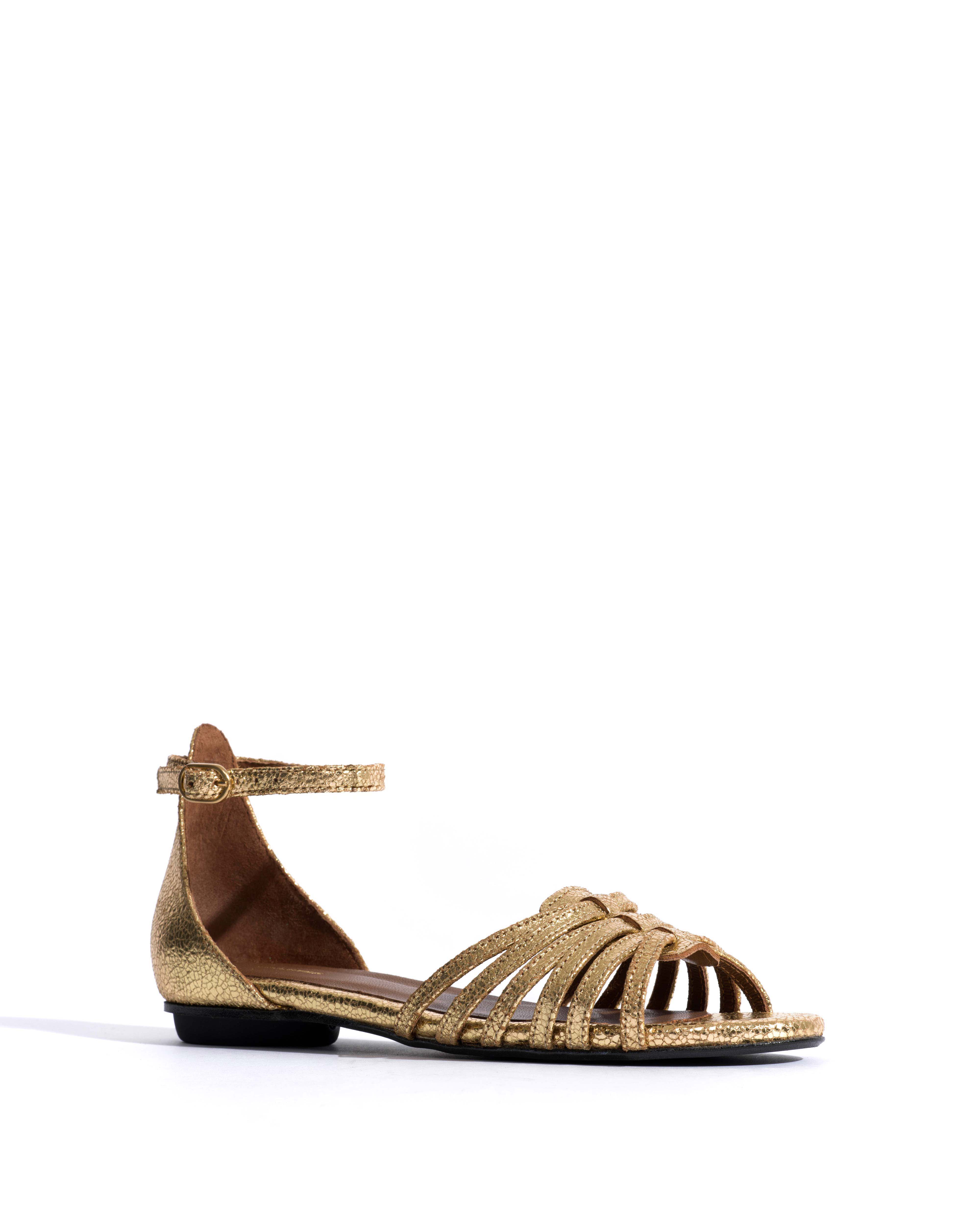 Mareike 10 Crackled metallic goat Gold