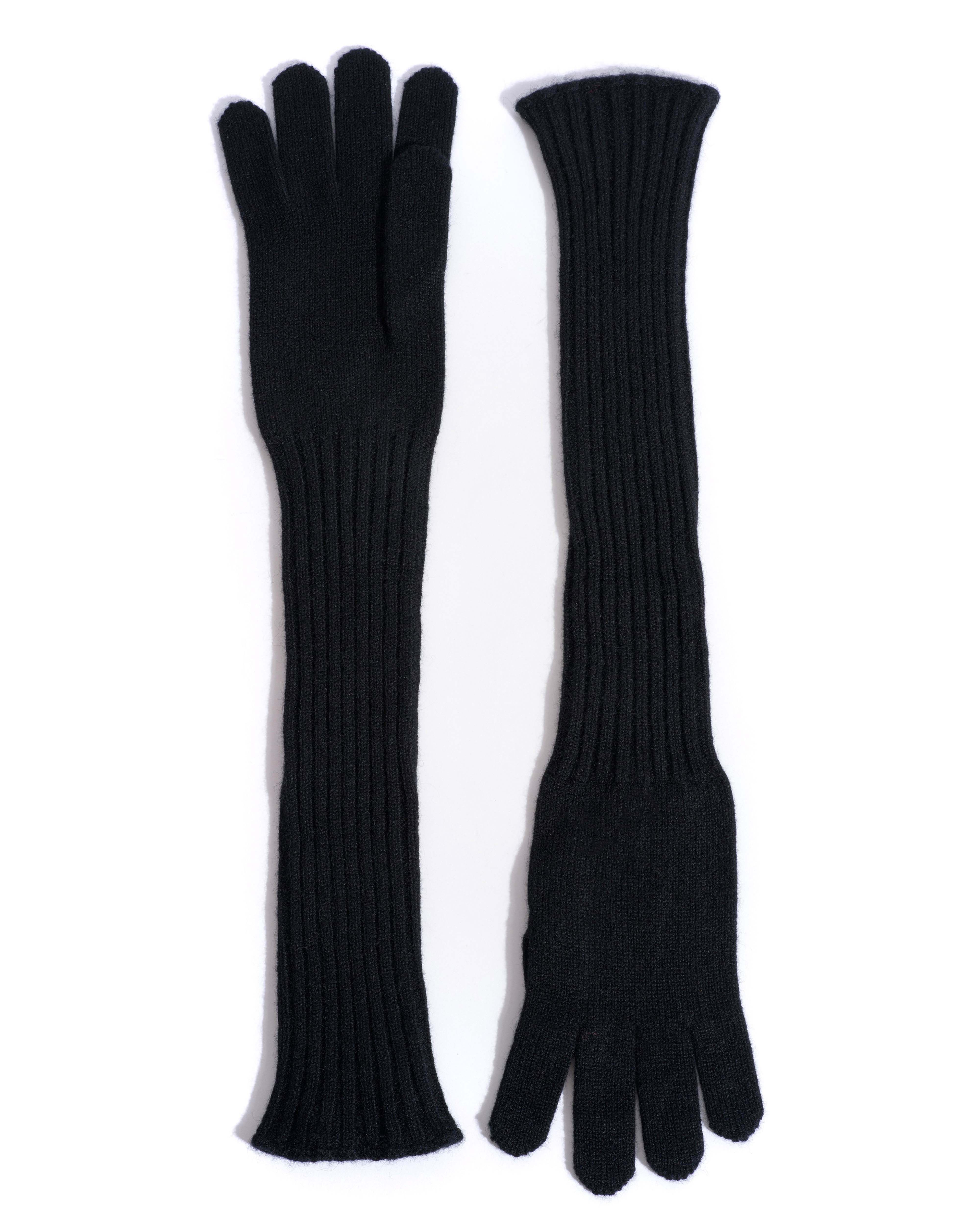 Nola cashmere gloves 100% cashmere Black
