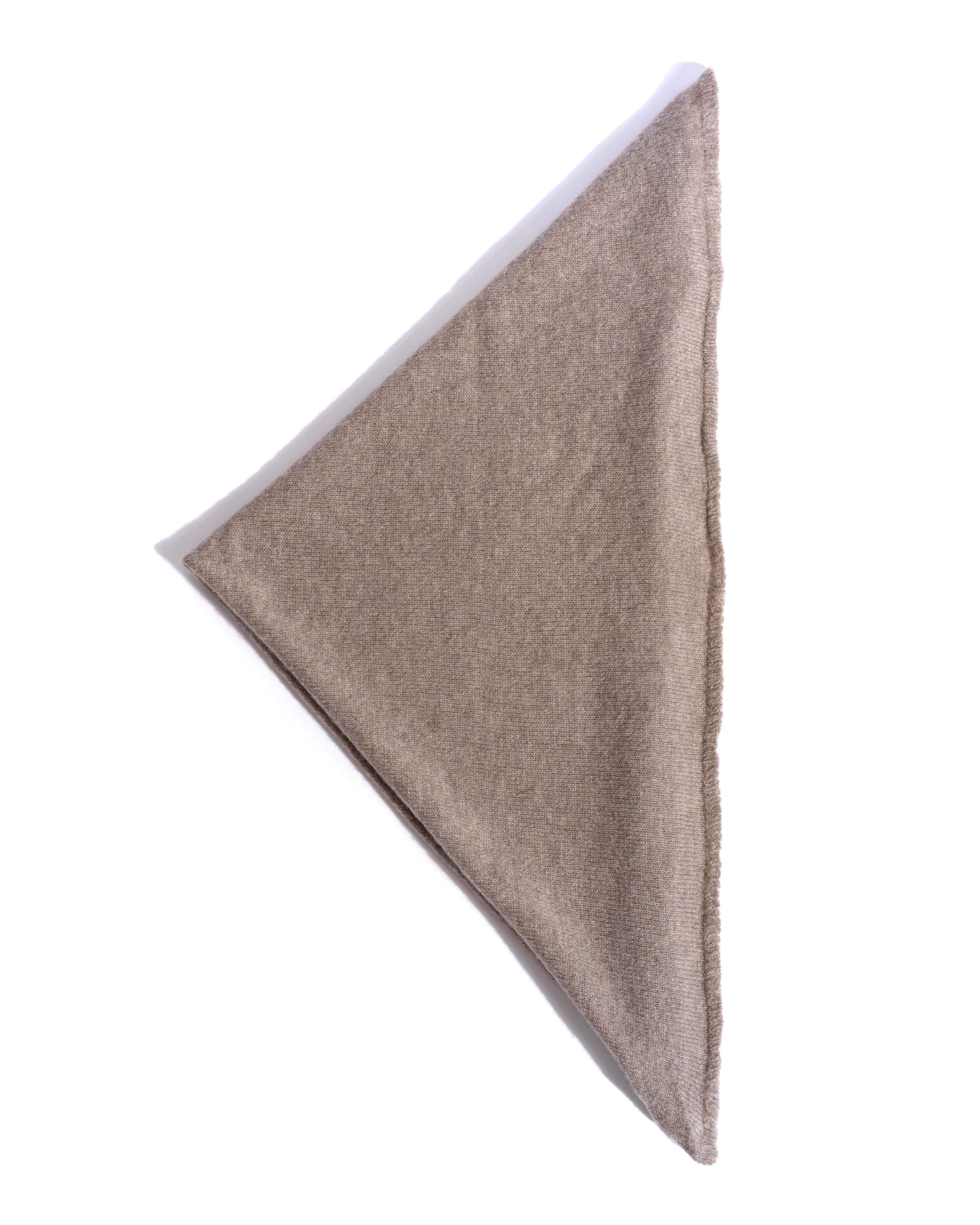 Mira cashmere square scarf 100% cashmere Dark taupe