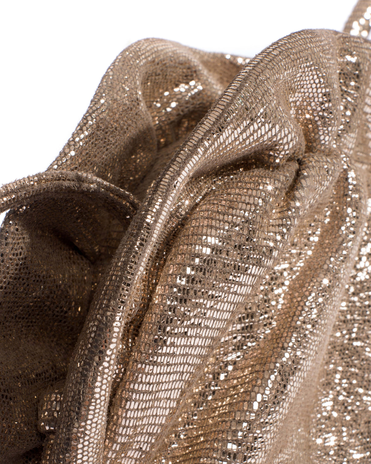 Zally classic heart bag Lizard metallic goat Vintage champagne