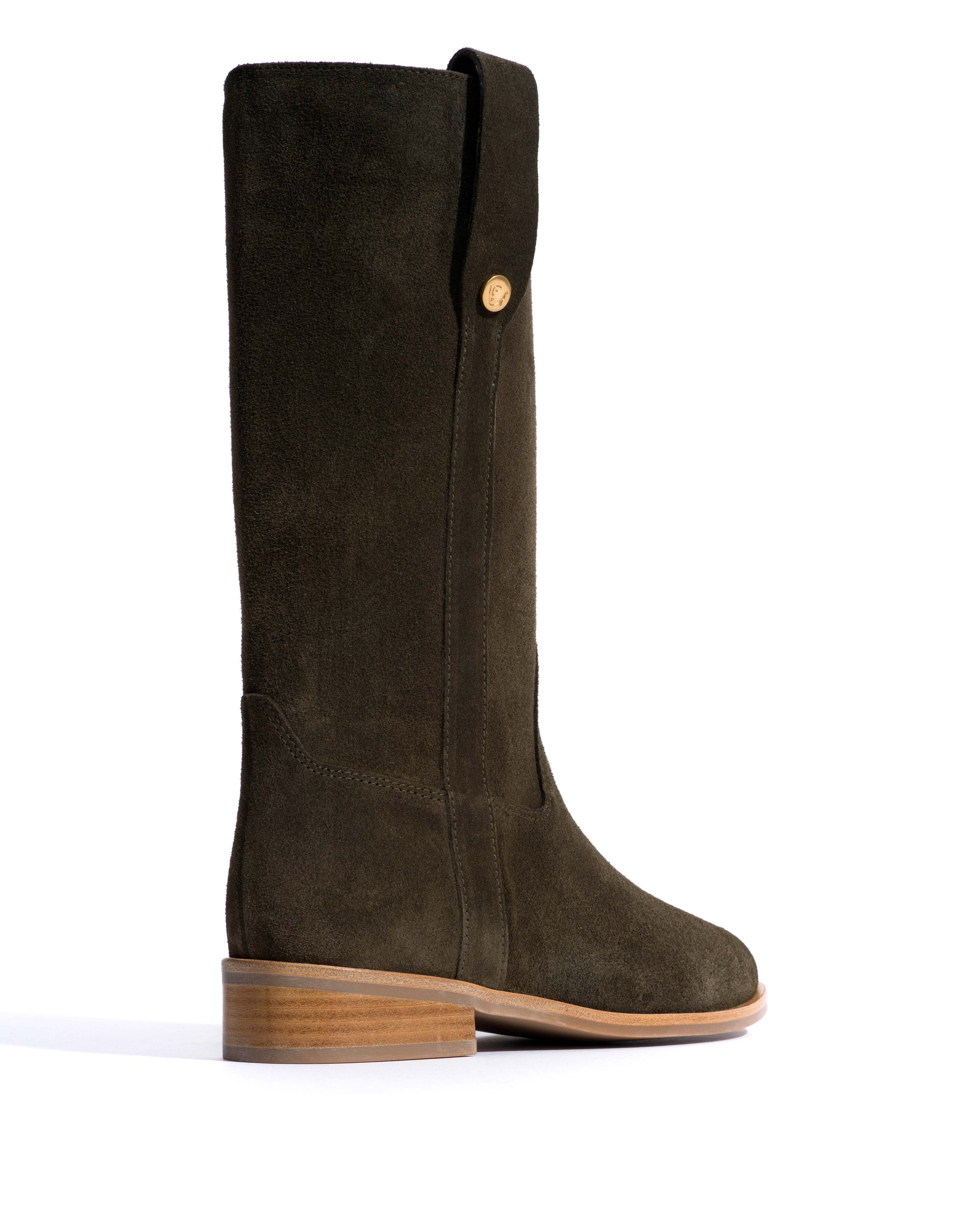 Brinesh Calf suede Moss green