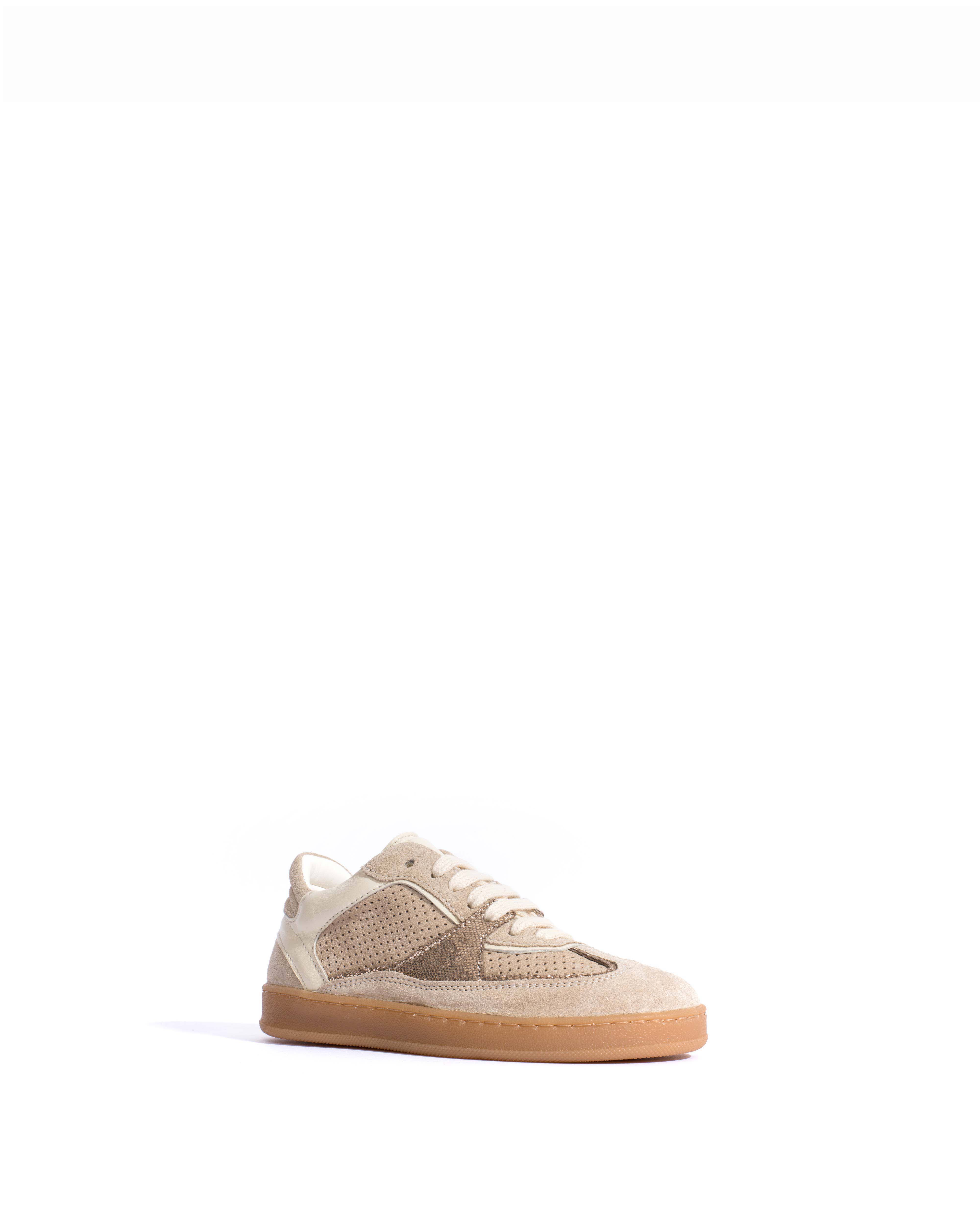 Dabbie junior Calf suede & mix Mushroom & vintage champagne mix