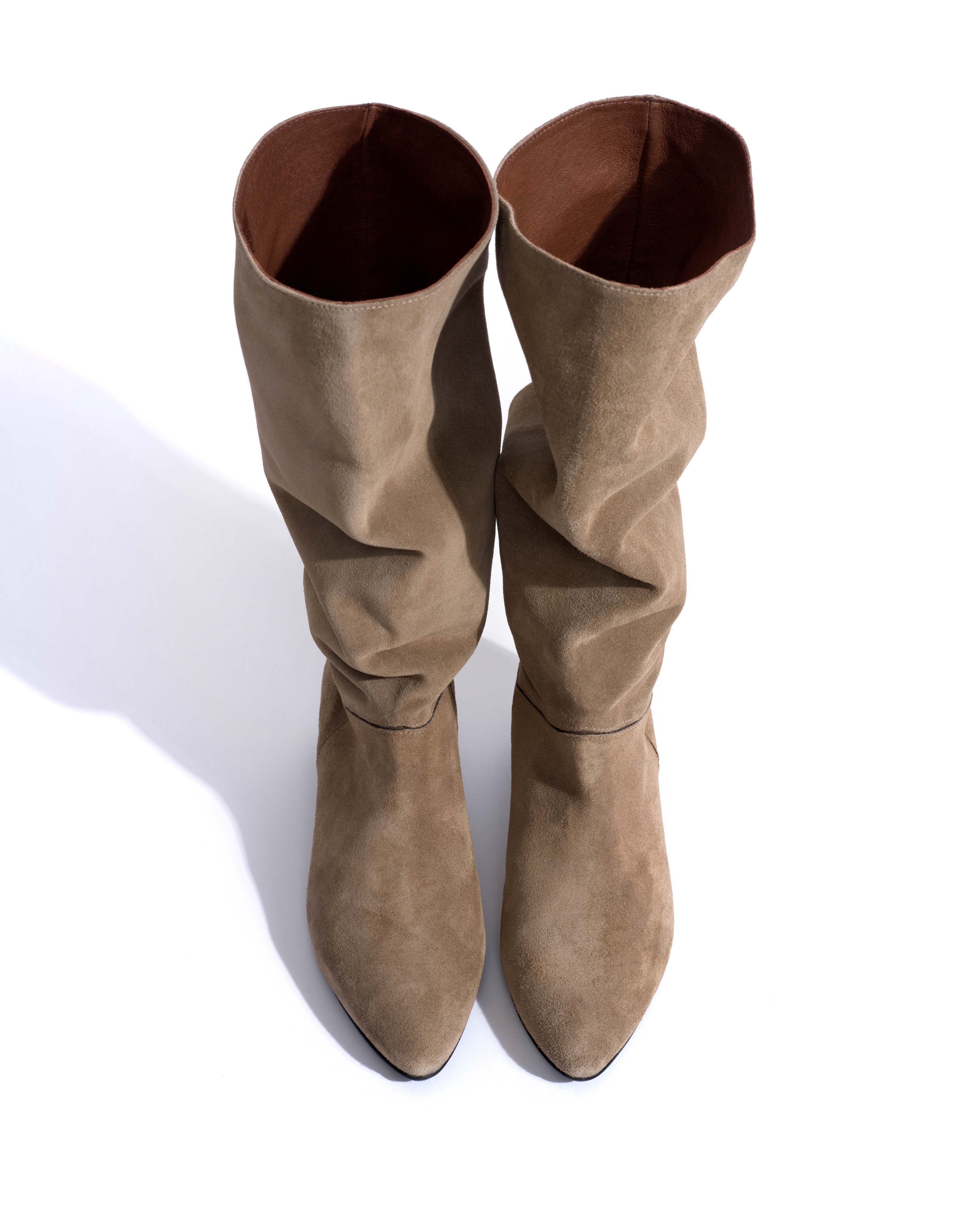 Jasmina 20 Calf suede & sleek leather Mushroom