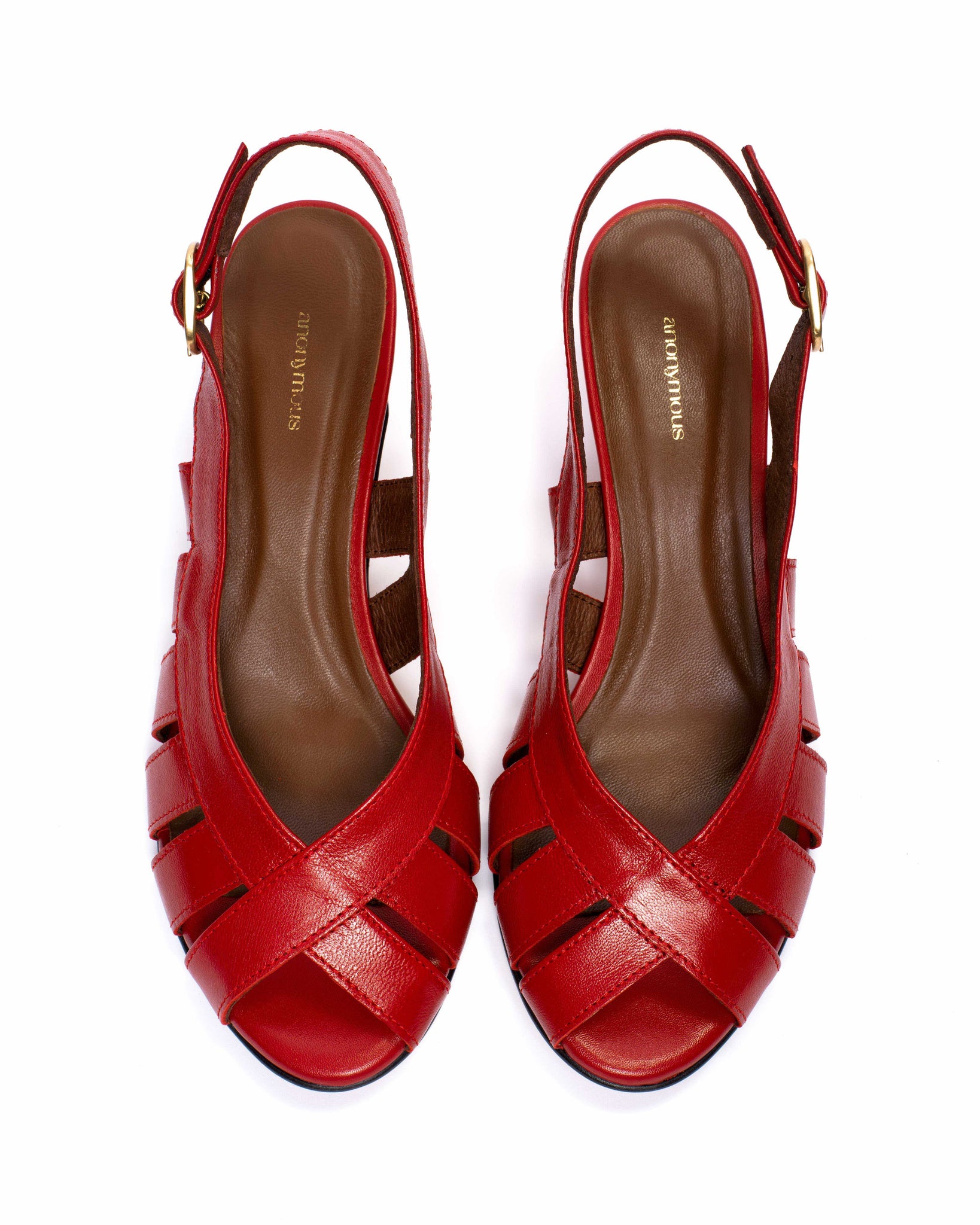 Sophie 50 stiletto Shiny lamb Ruby red - Anonymous Copenhagen