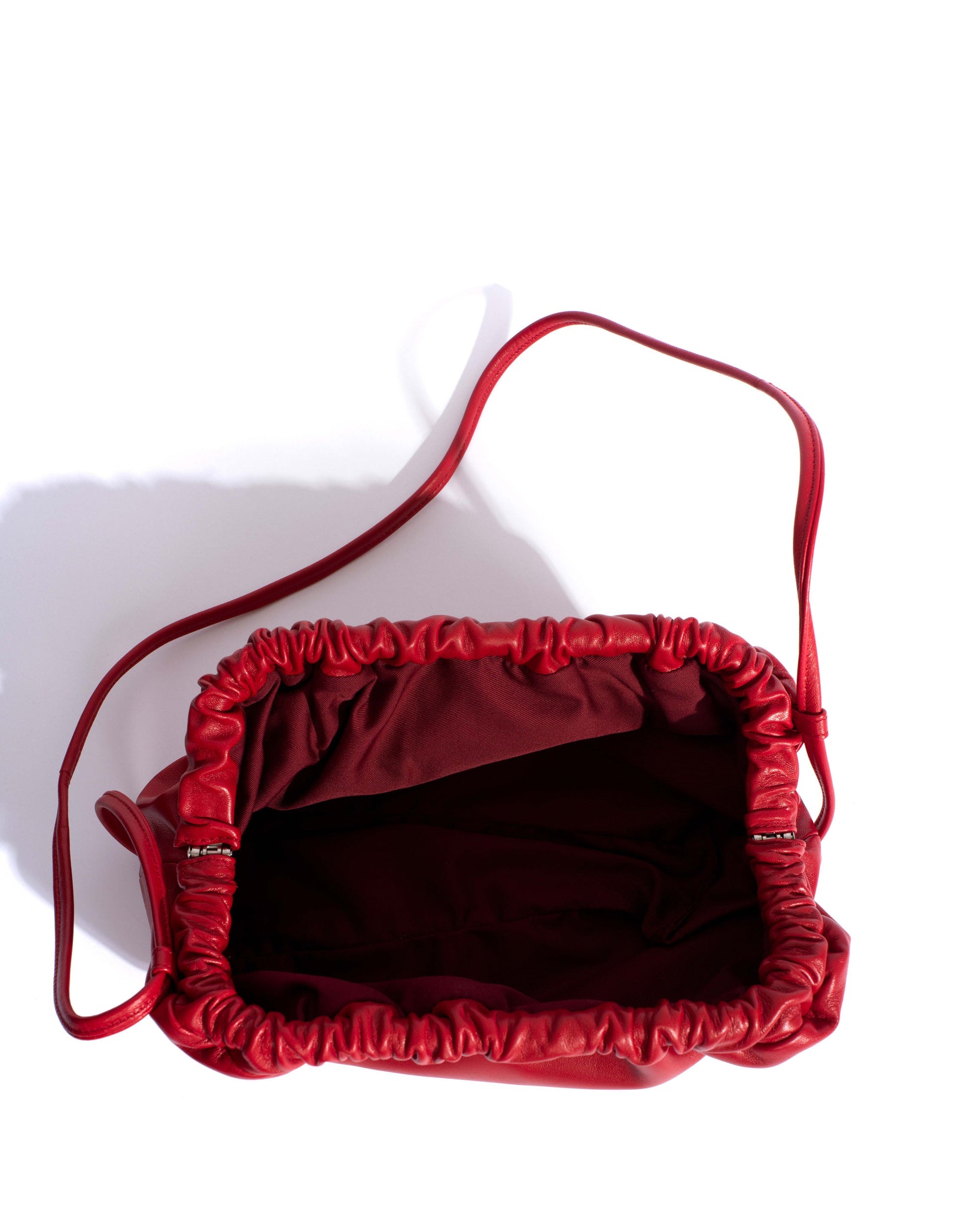Hally grand cloud bag Shiny lamb Ruby red - Anonymous Copenhagen Bags