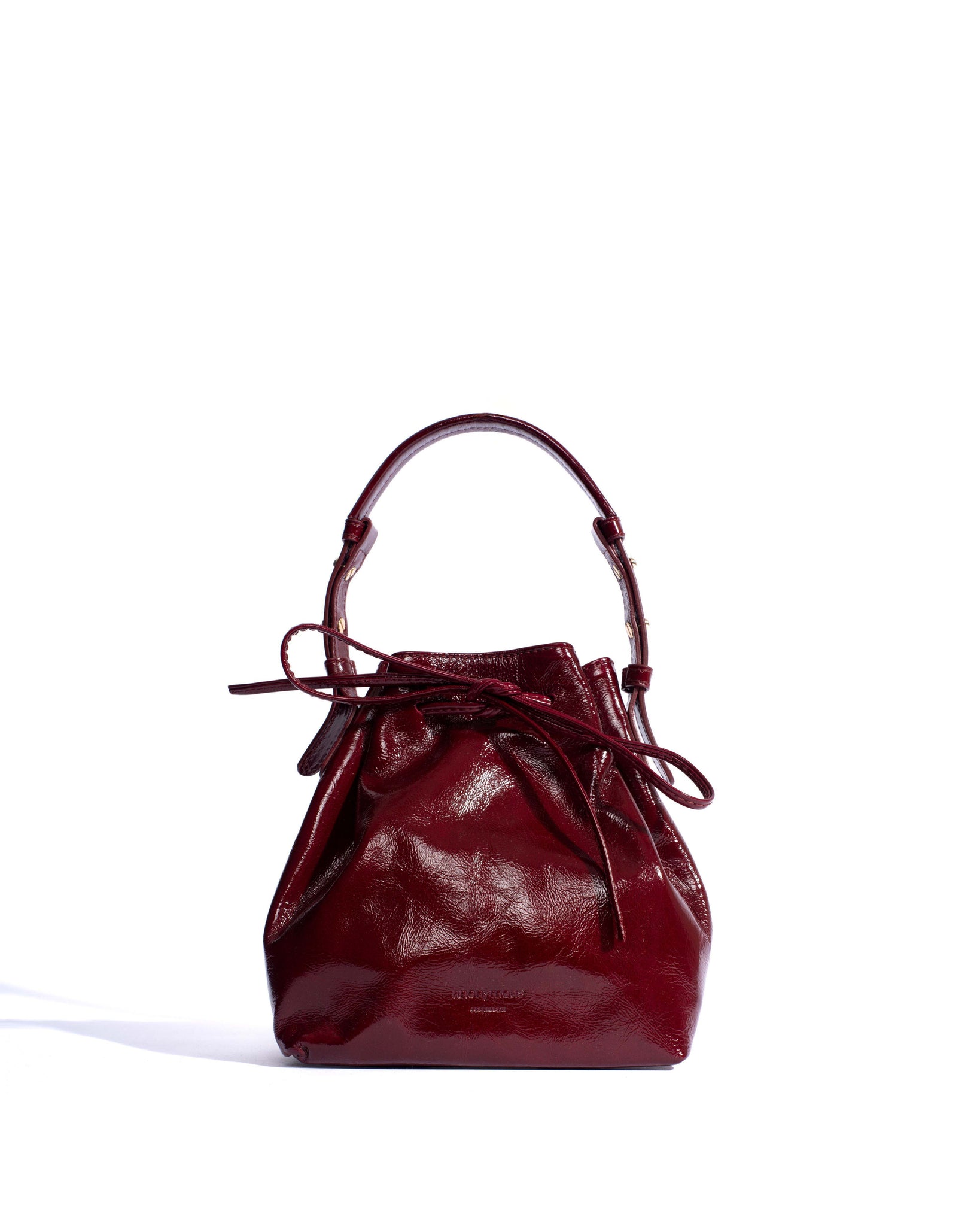 Kacey petite bucket bag Crinkled polished goat Pomegranate - Anonymous Copenhagen Bags