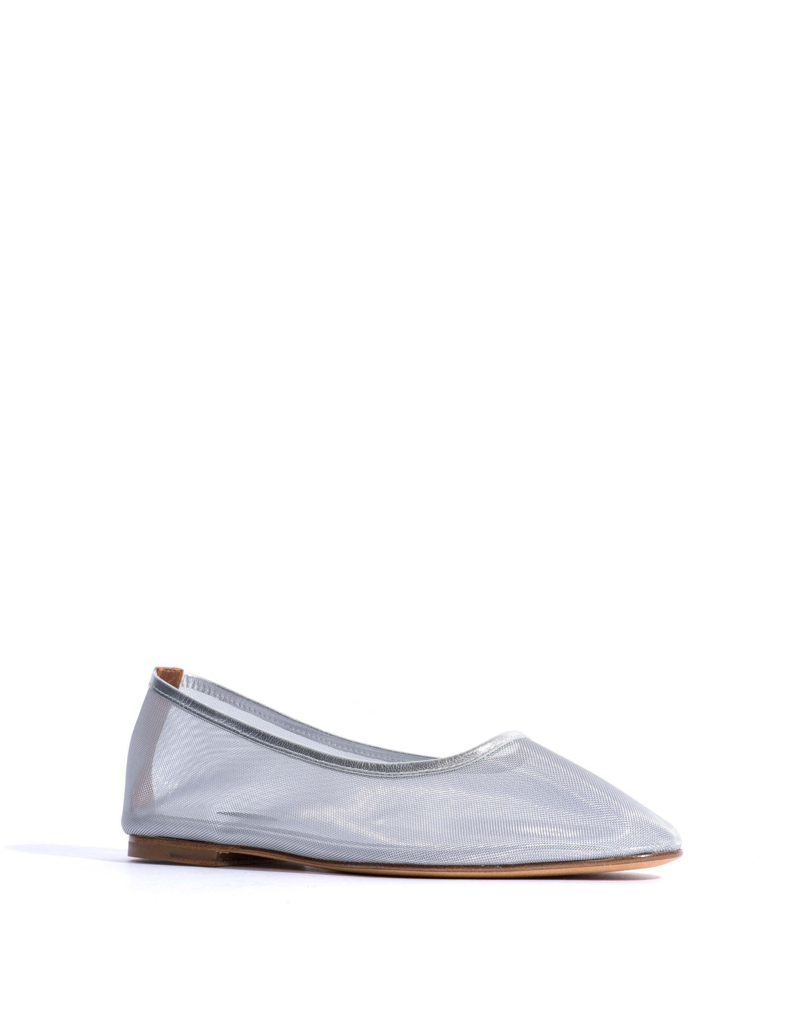 Sacha mesh Metallic goat & mesh Silver - Anonymous Copenhagen Flat-loafers & ballerinas & pumps