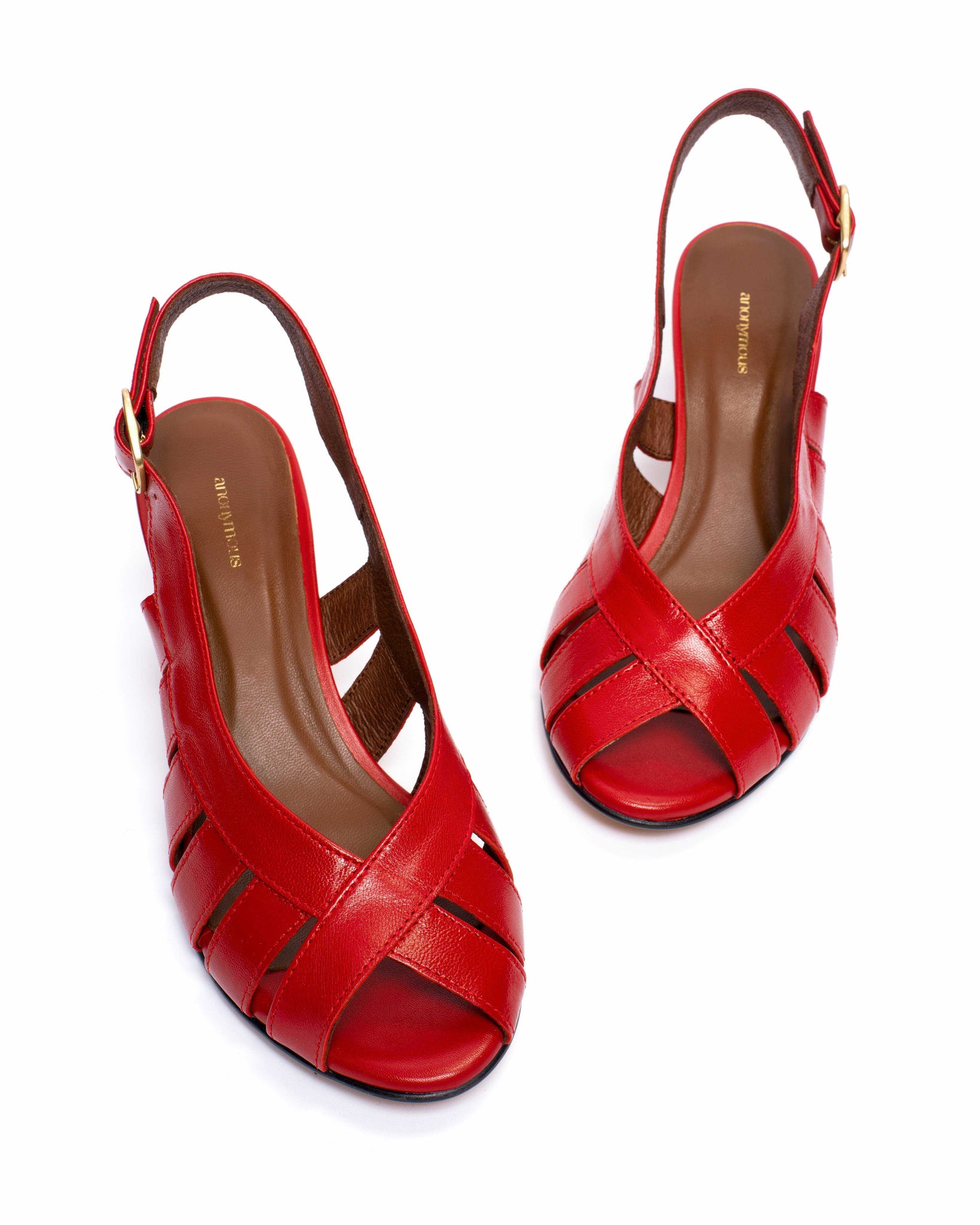 Sophie 50 stiletto Shiny lamb Ruby red - Anonymous Copenhagen