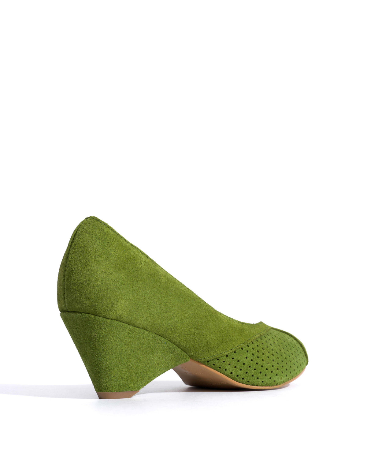 Tiffany triangle Calf suede Grass green