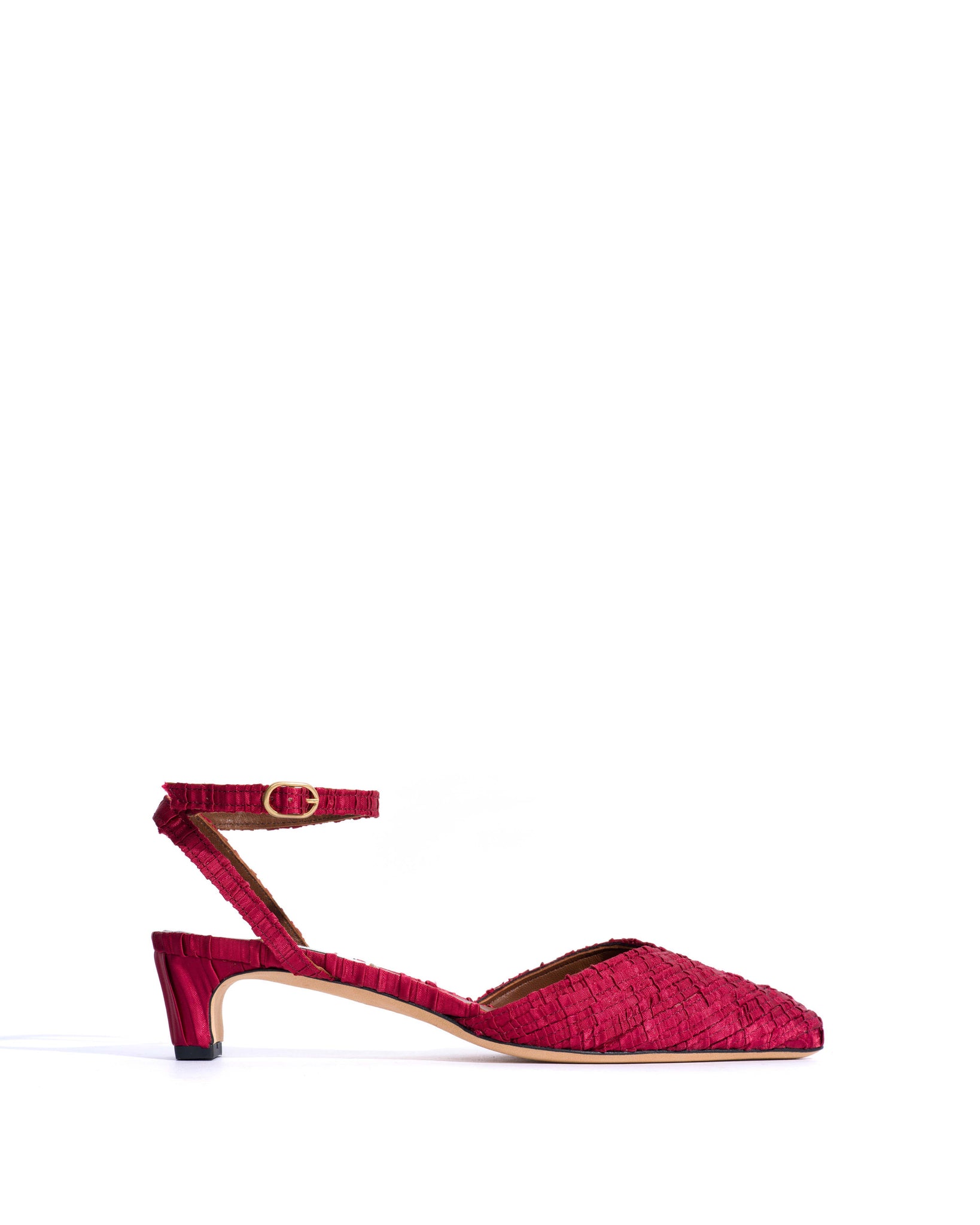 Givia 40 Pleated satin Pomegranate