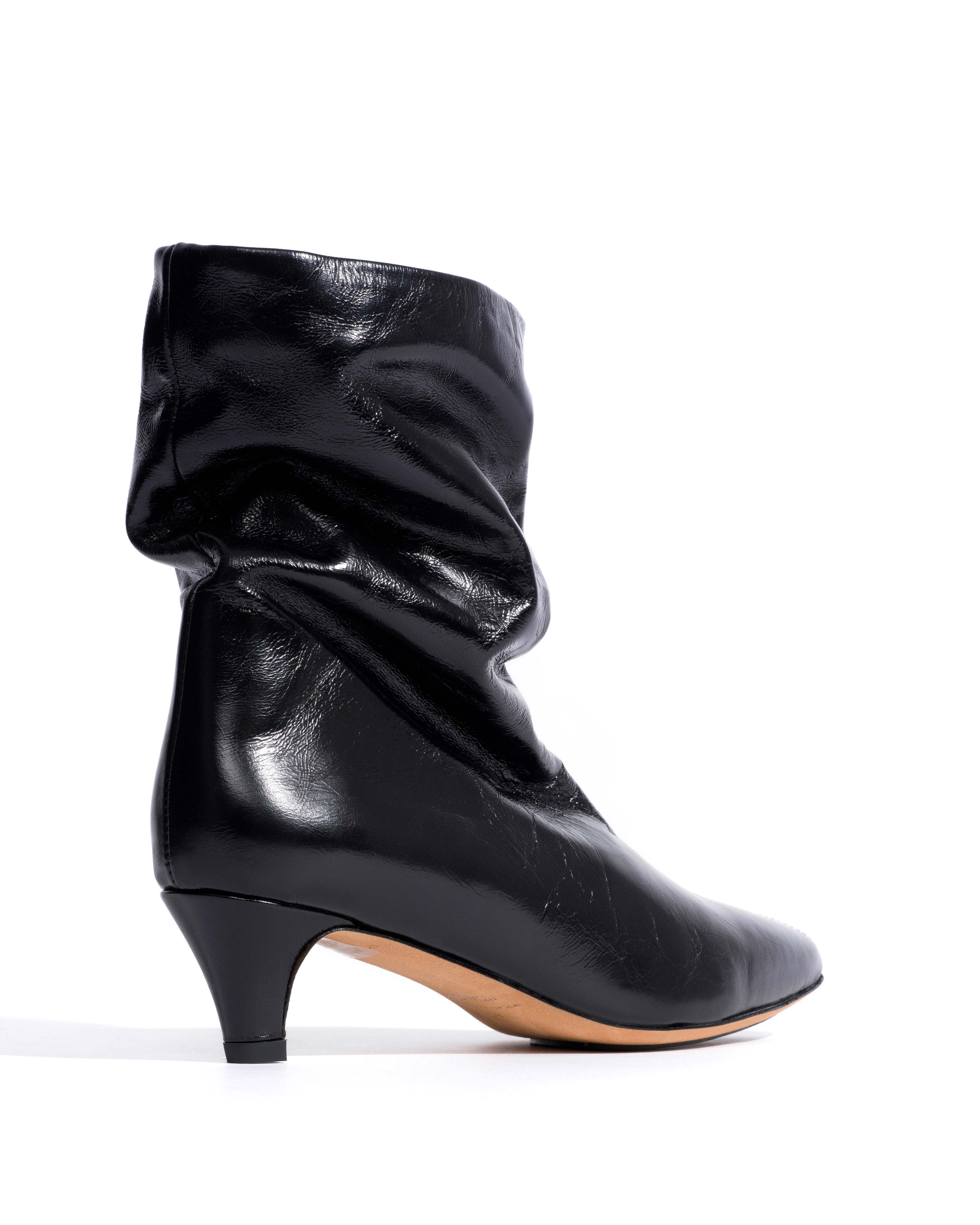 Sweeney 40 stiletto Crinkled soft calf Black
