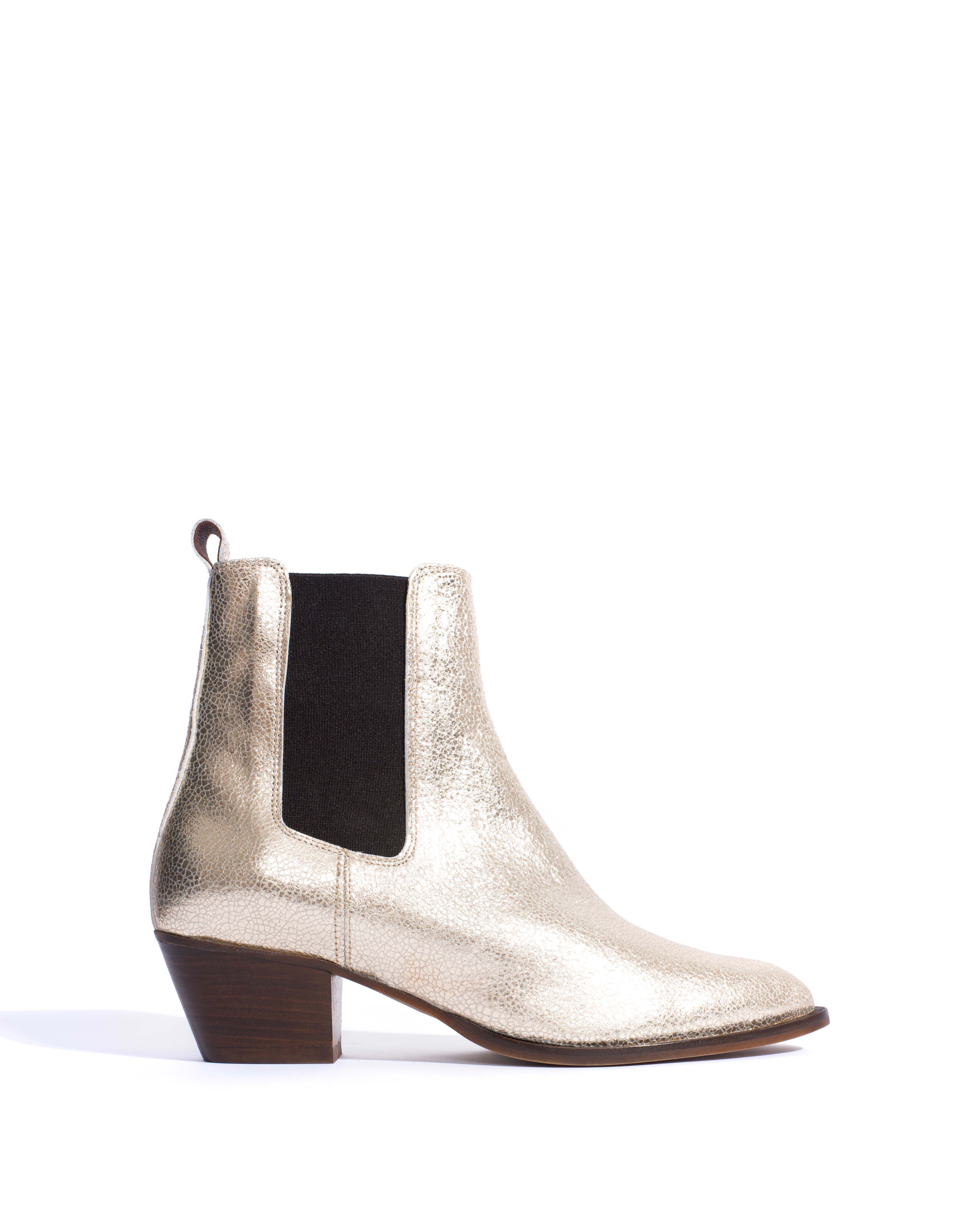 Faith Crackled metallic goat Champagne