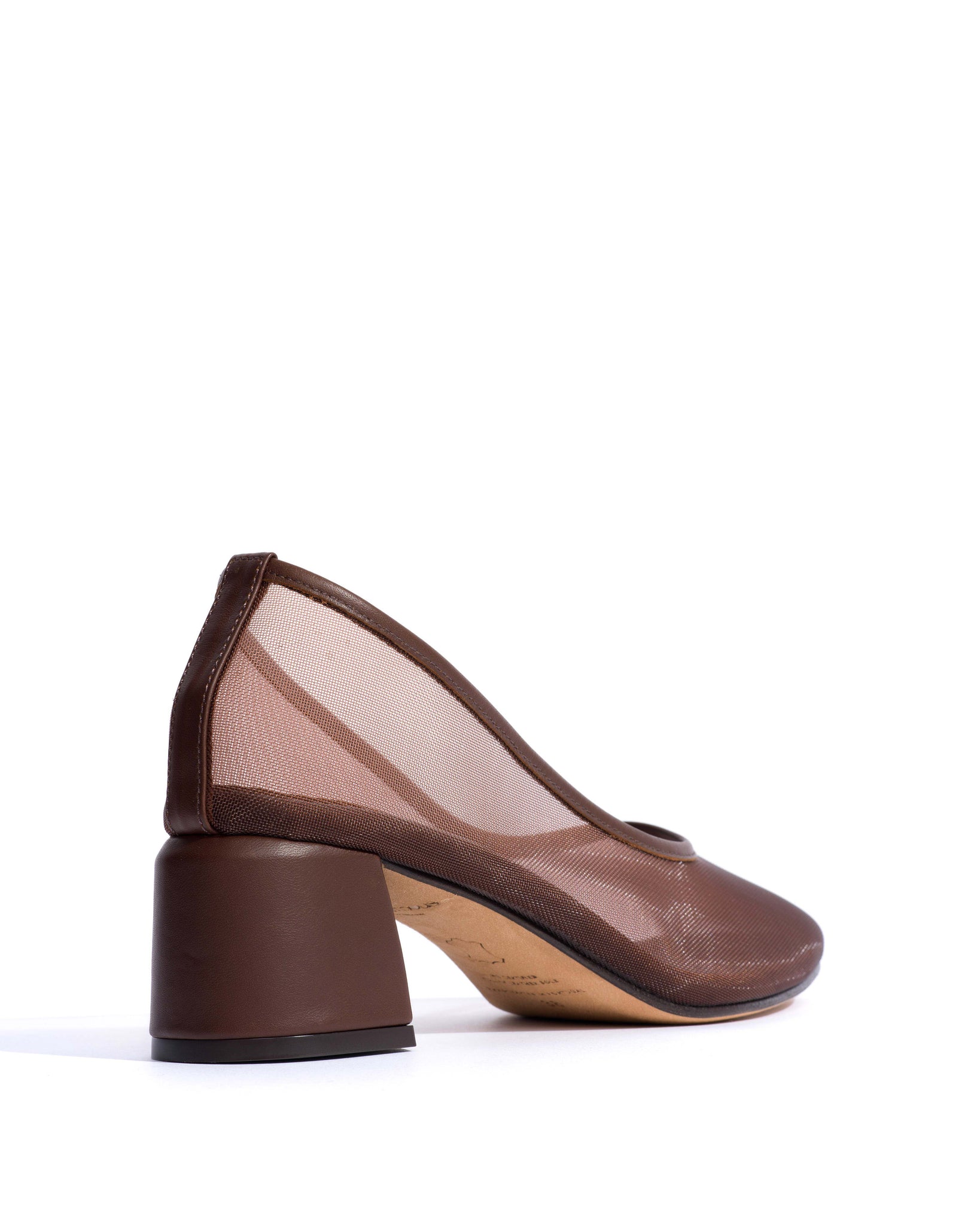 Sacha 40 mesh Shiny lamb & mesh Chocolate - Anonymous Copenhagen Flat-loafers & ballerinas & pumps