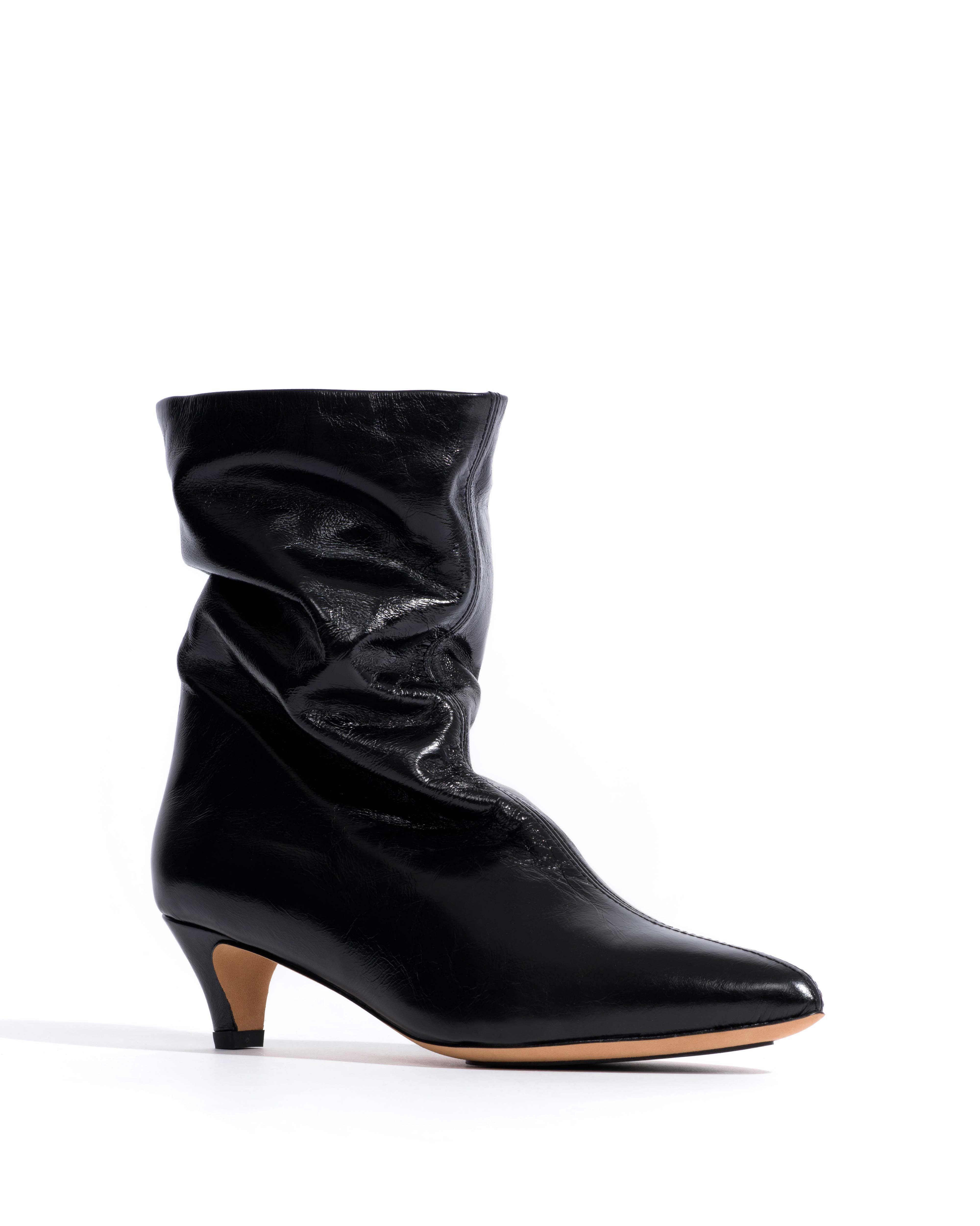 Sweeney 40 stiletto Crinkled soft calf Black