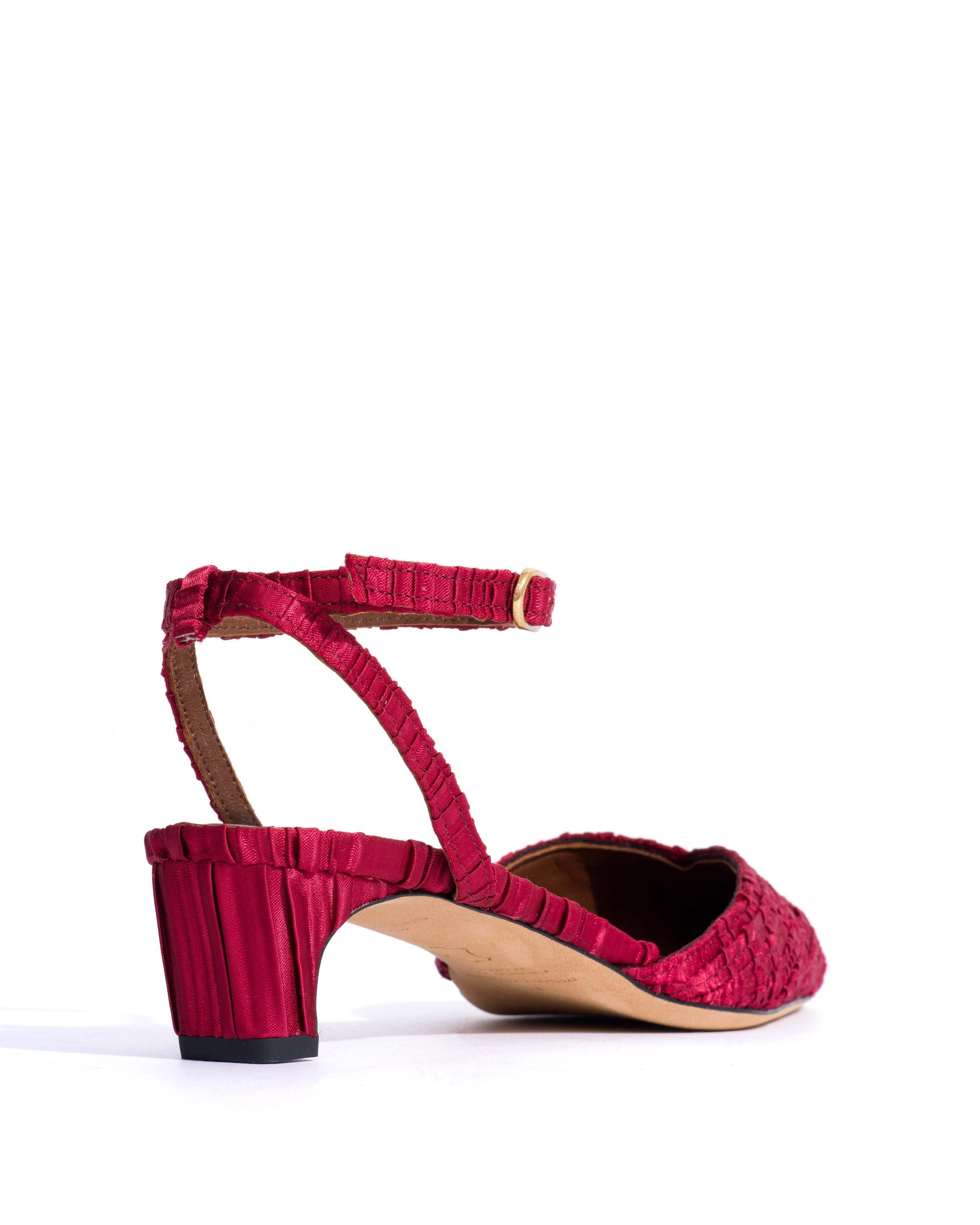 Givia 40 Pleated satin Pomegranate
