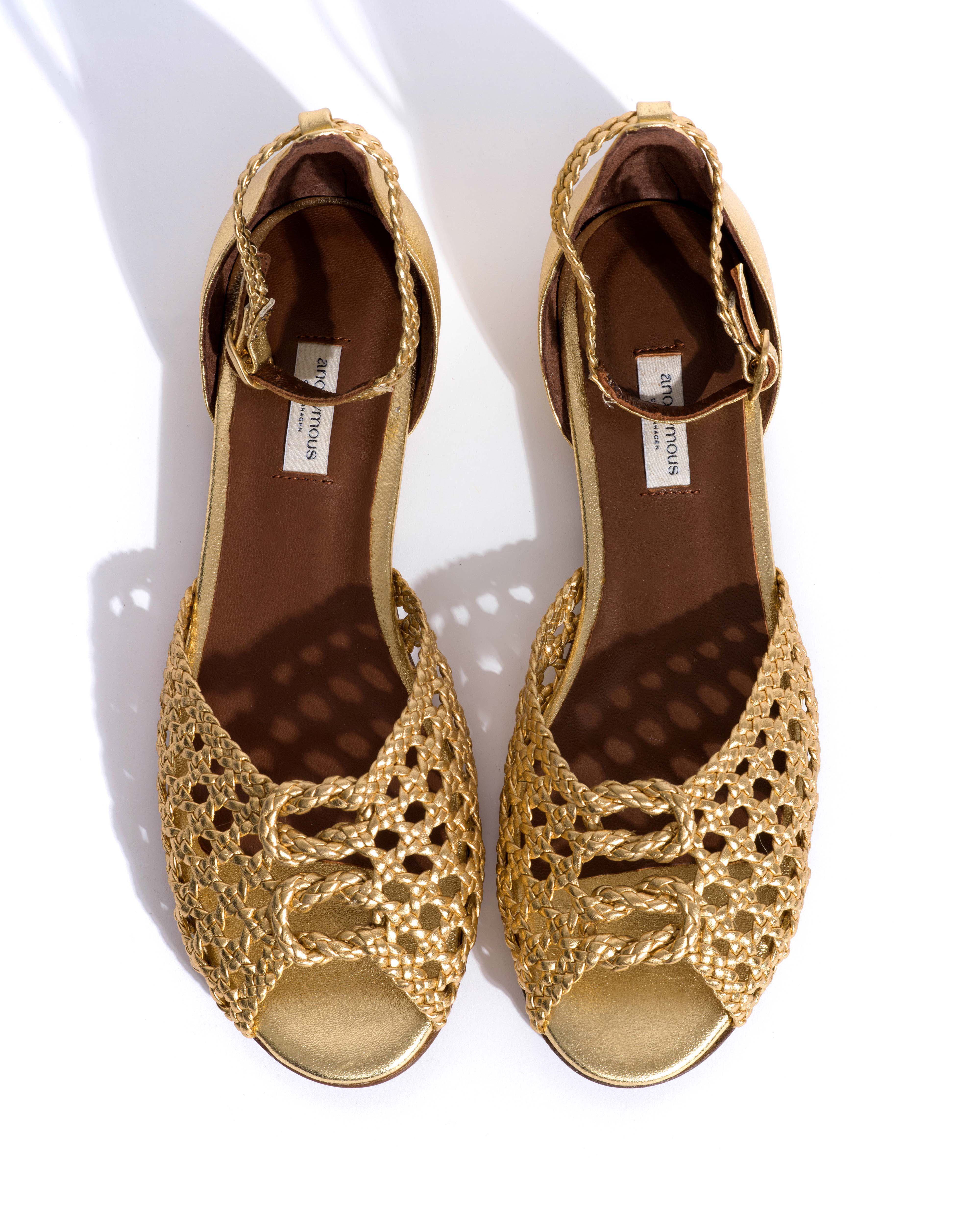 Lucy 10 Hand-braided leather Gold