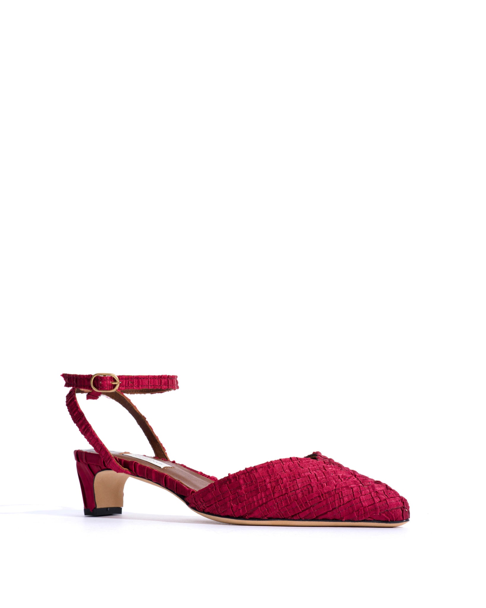 Givia 40 Pleated satin Pomegranate