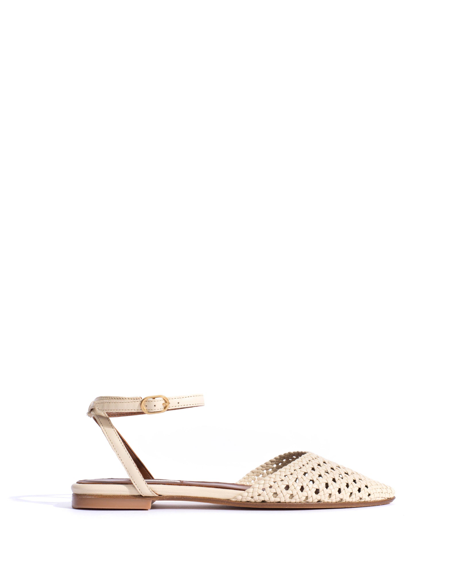 Senara 10 Hand-braided leather White sand - Anonymous Copenhagen Shoes