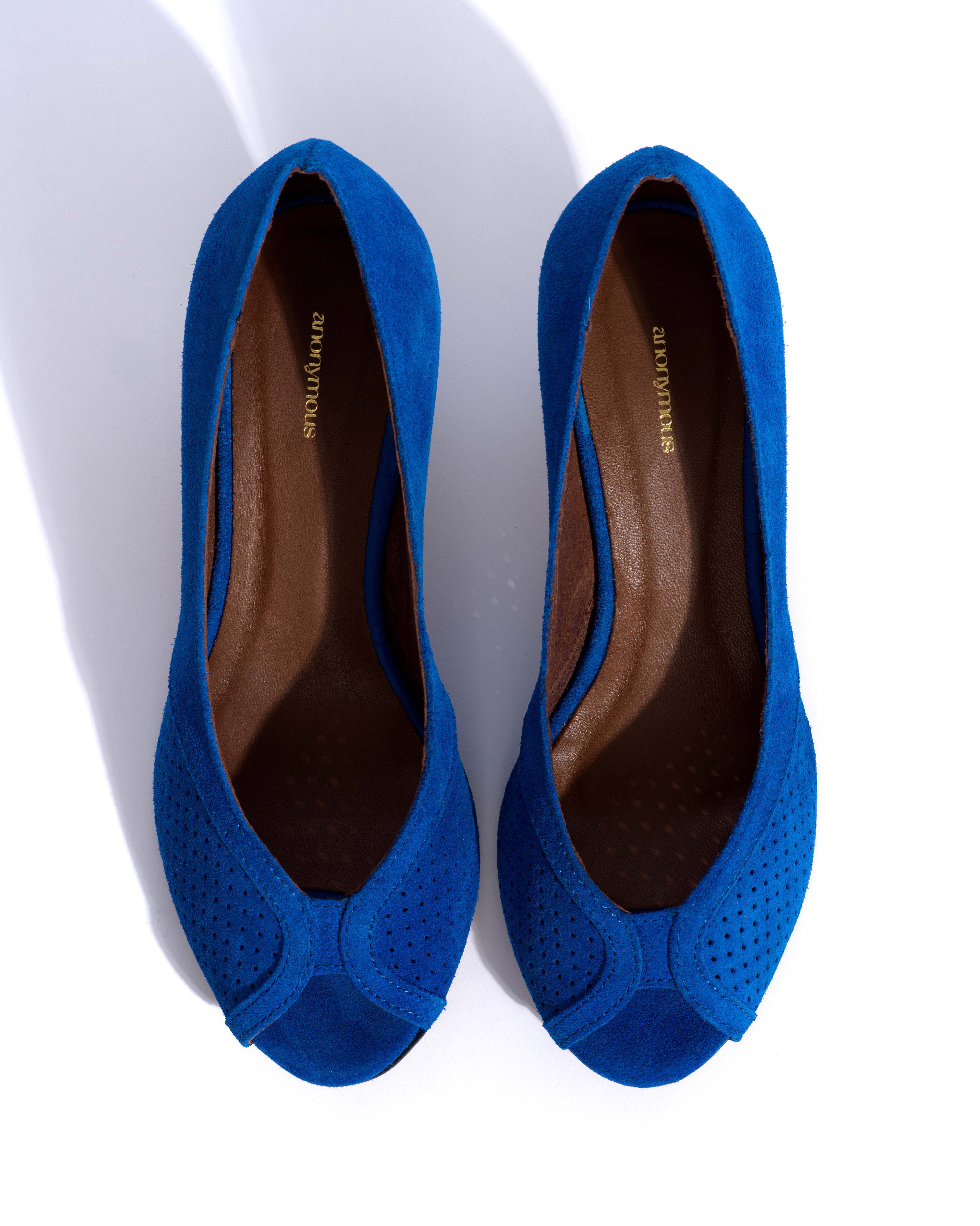 Tiffany stiletto Calf suede Electric blue