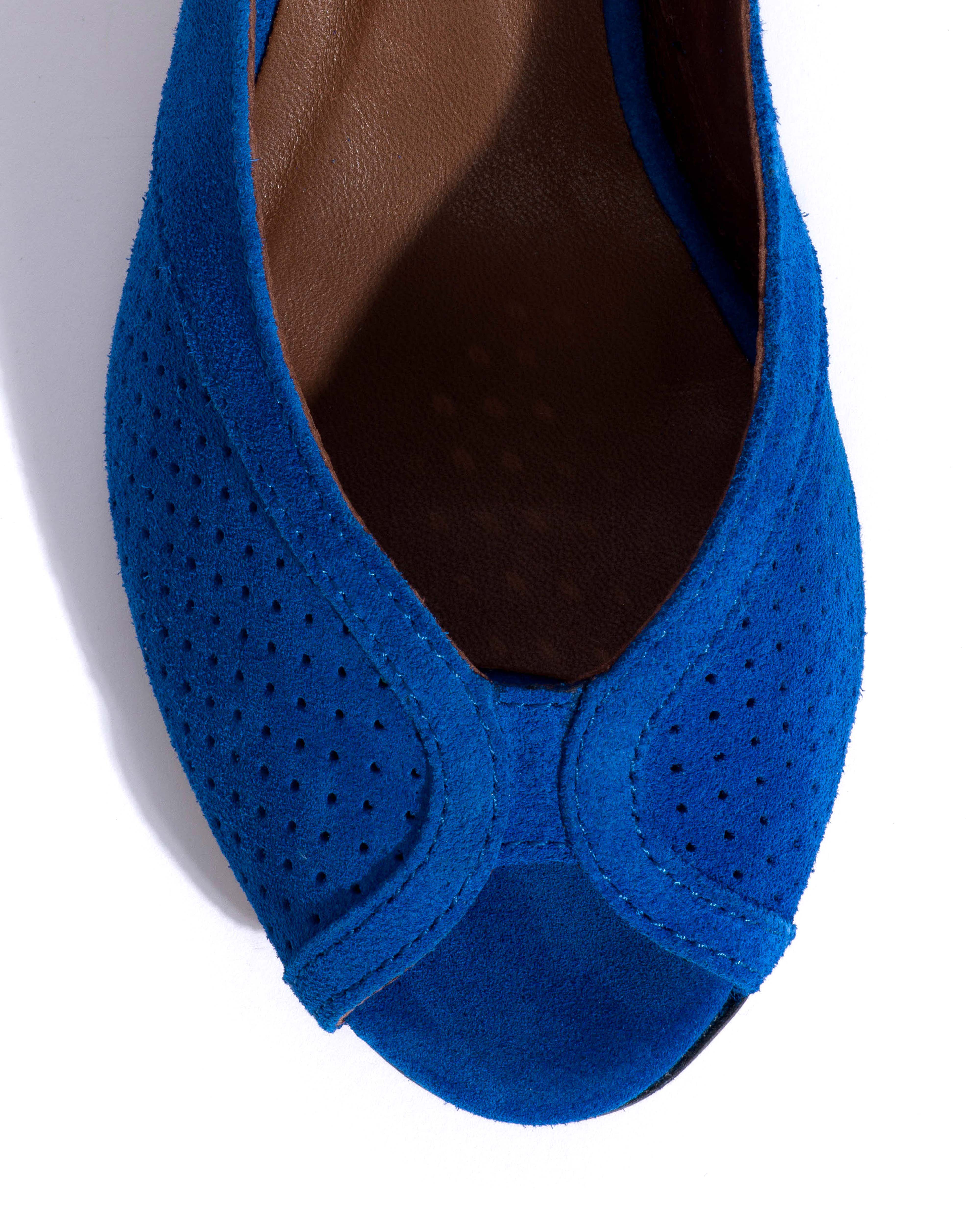 Tiffany stiletto Calf suede Electric blue