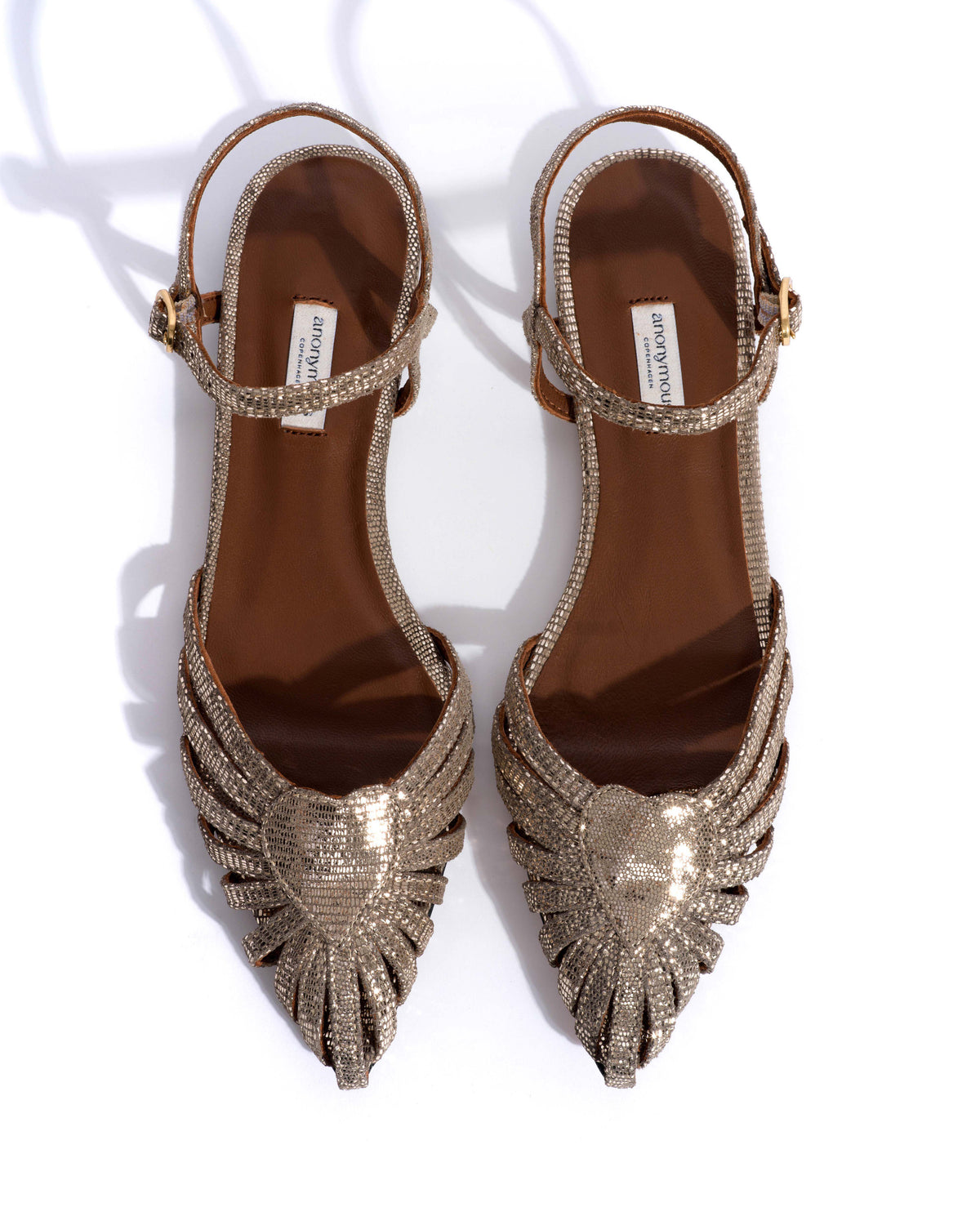 Keesha 10 Lizard metallic goat Vintage champagne