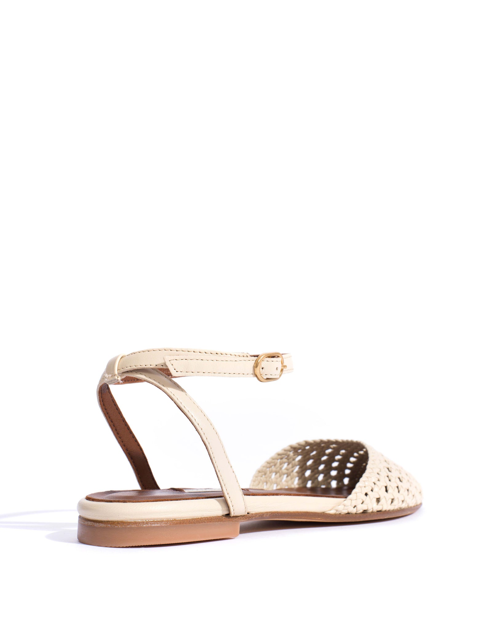 Senara 10 Hand-braided leather White sand - Anonymous Copenhagen Shoes