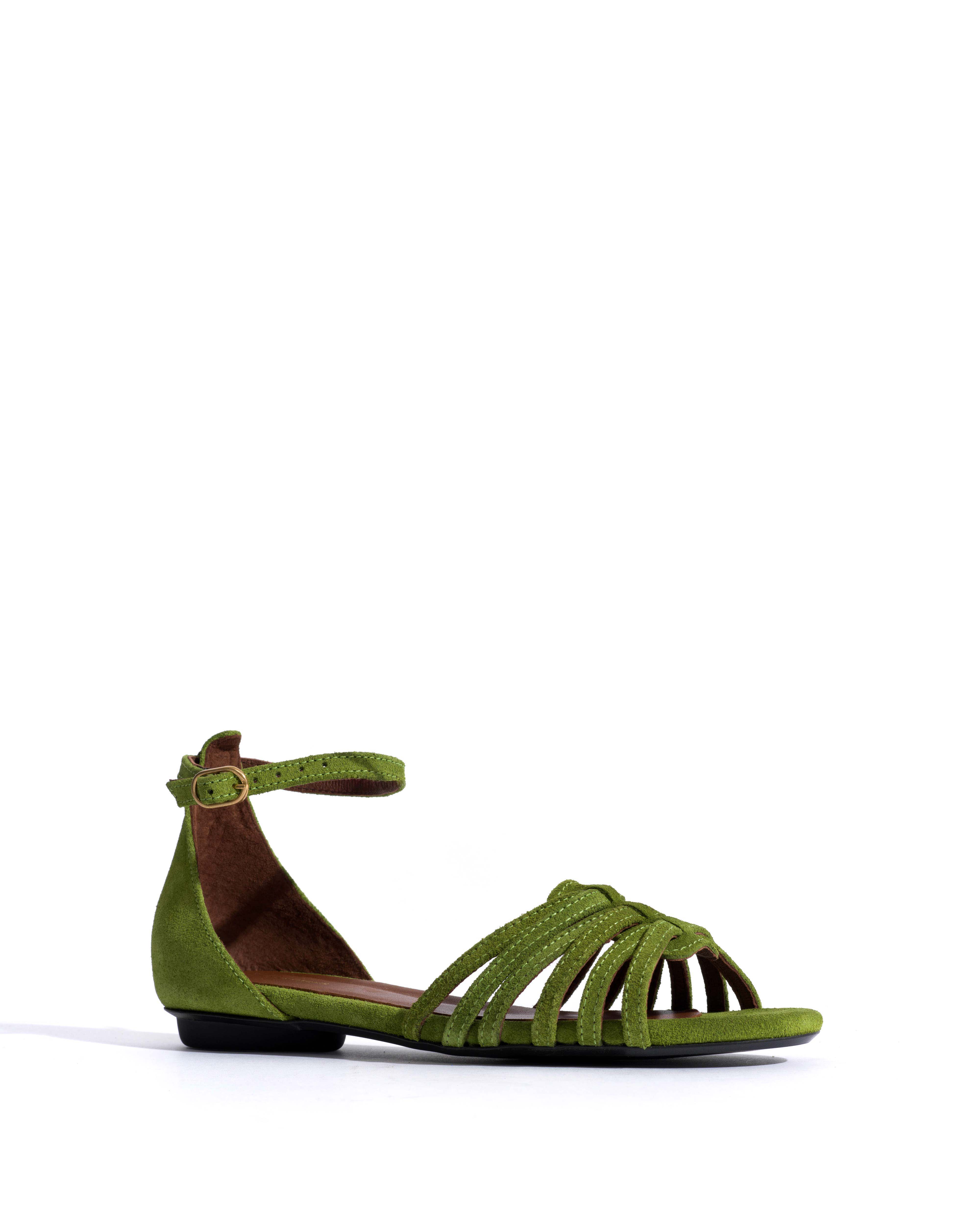 Mareike 10 Calf suede Grass green