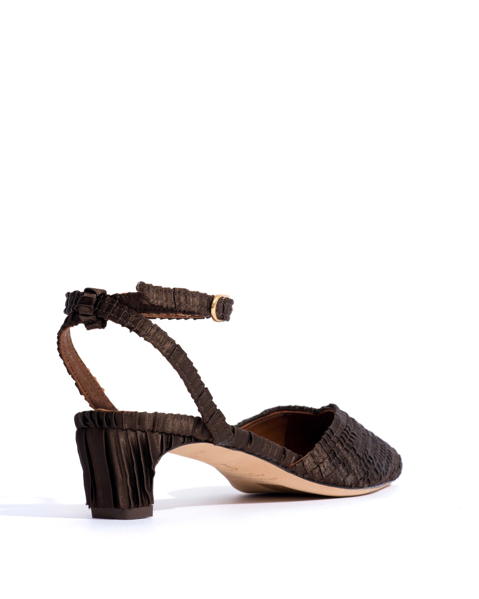 Givia 40 Pleated satin Espresso brown