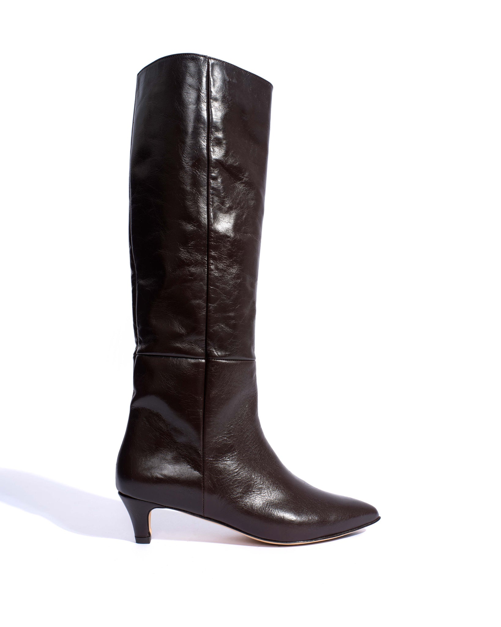 Cecilia 40 stiletto Crinkled soft calf Espresso brown - Anonymous Copenhagen Shoes