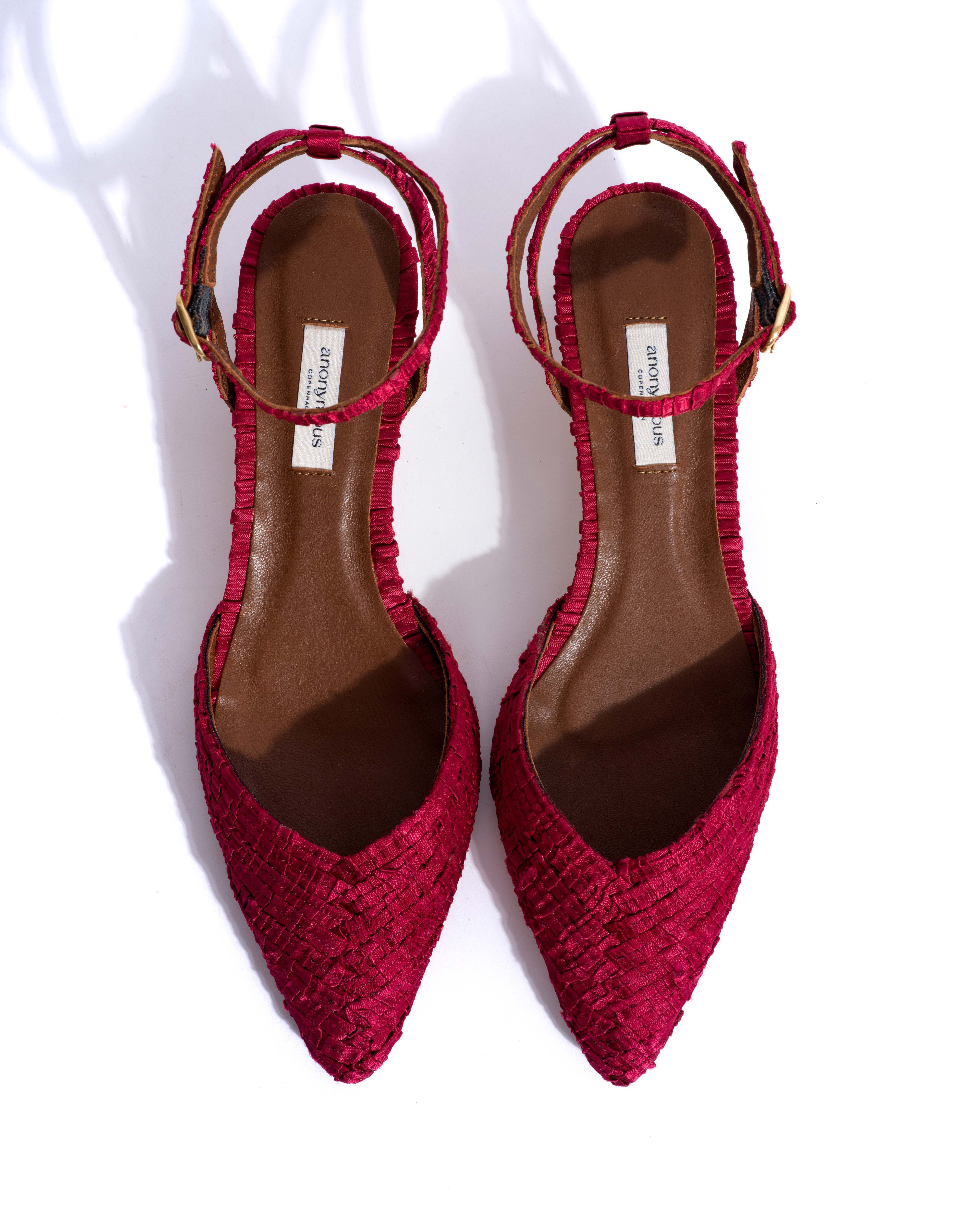 Givia 40 Pleated satin Pomegranate