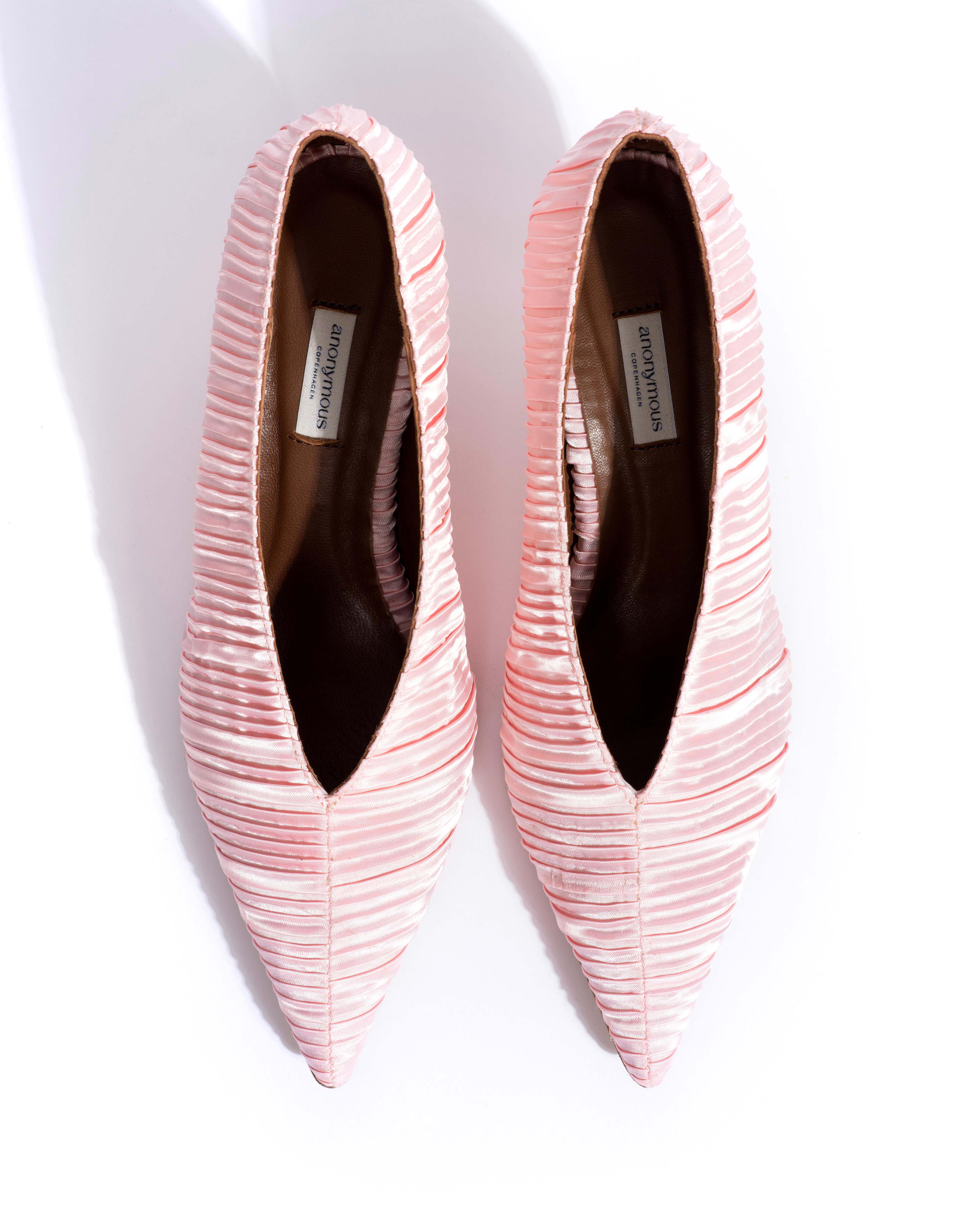 Phia 55 pin Pleated satin Dreamy pink