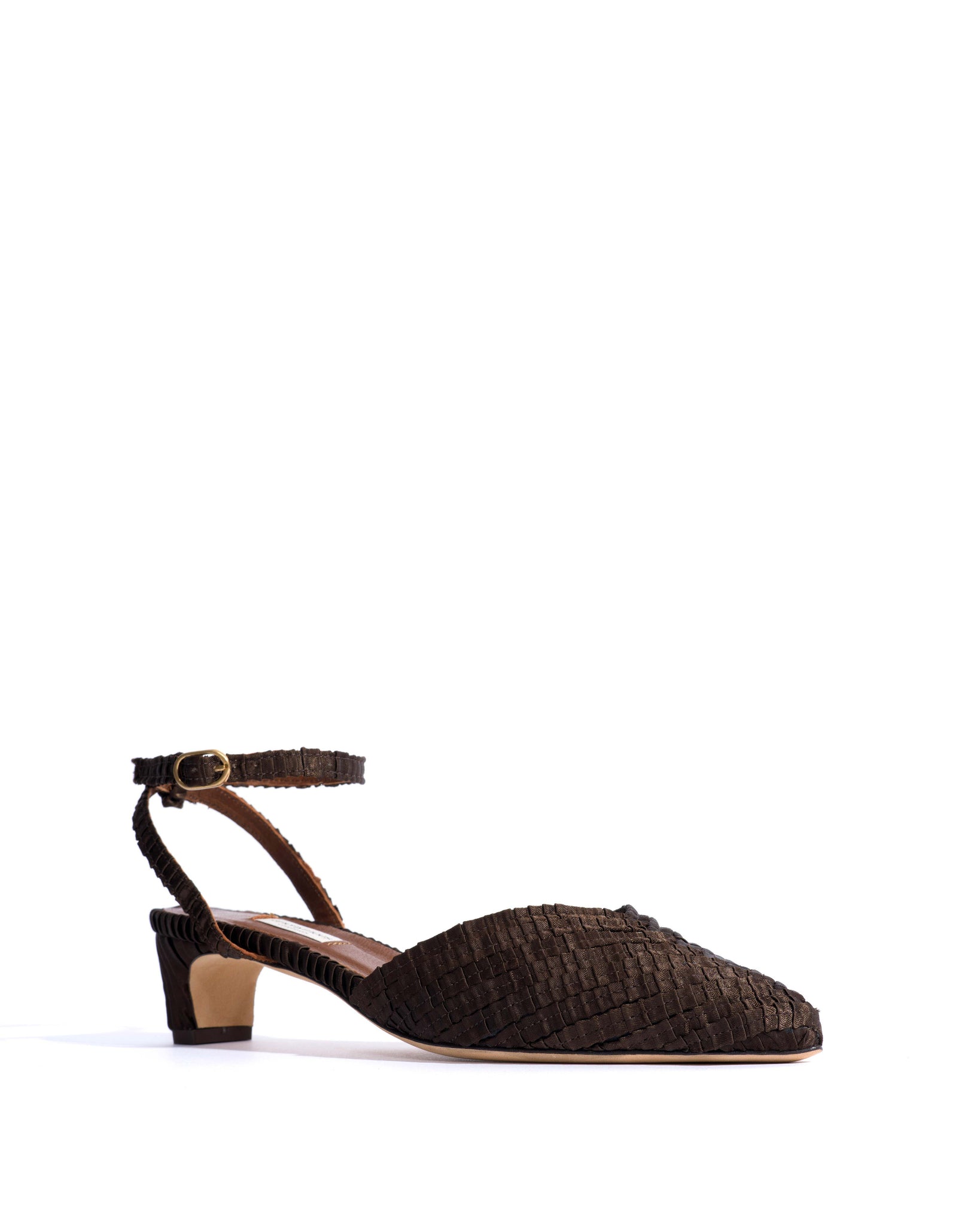 Givia 40 Pleated satin Espresso brown