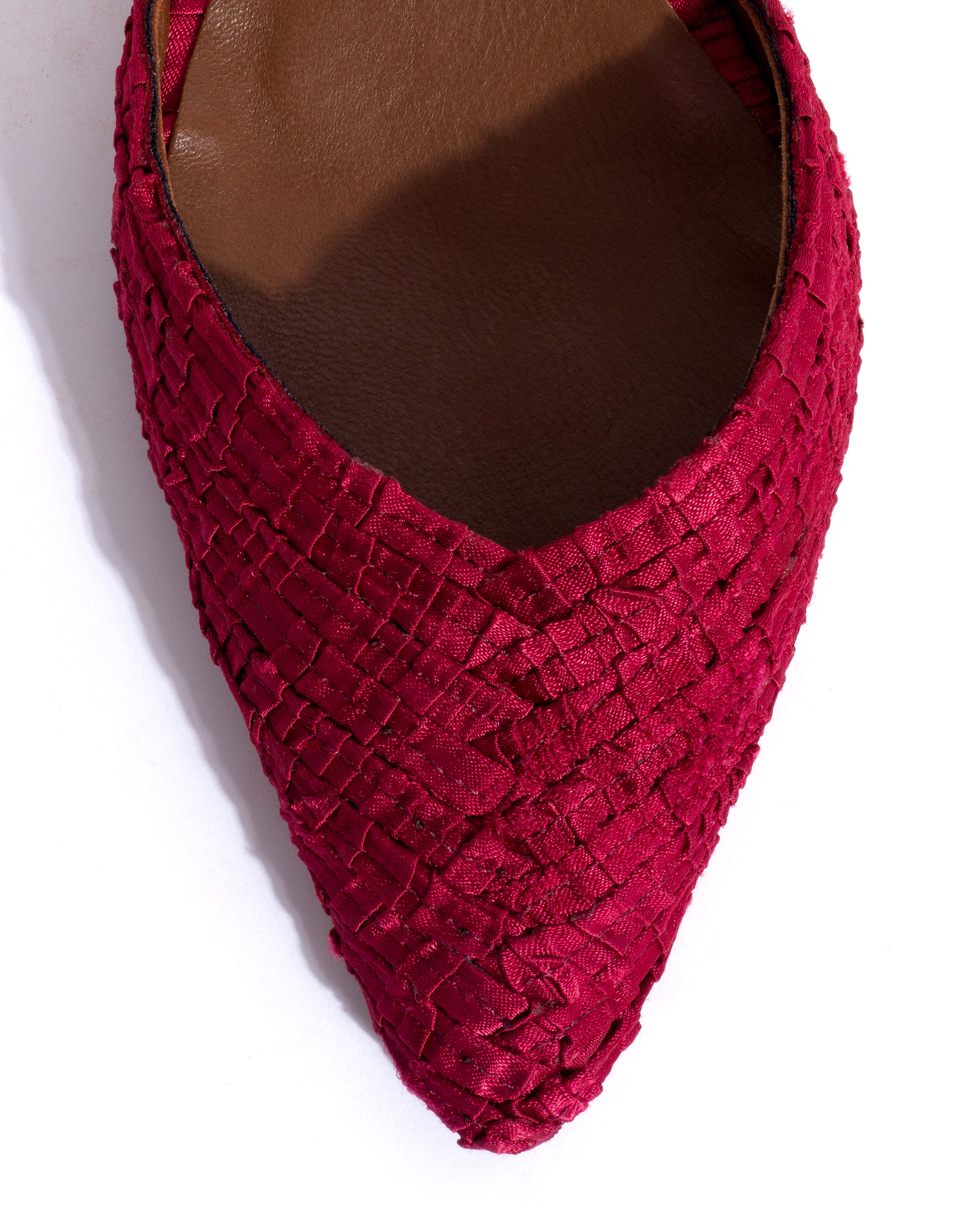 Givia 40 Pleated satin Pomegranate