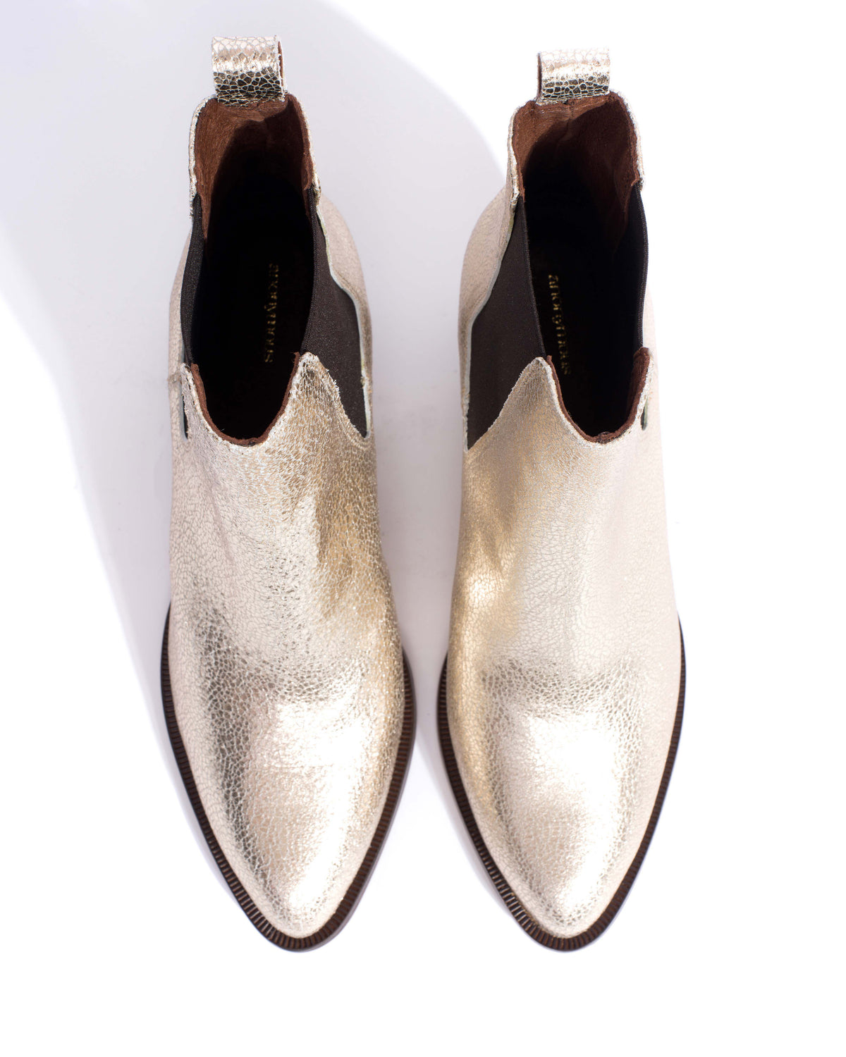 Faith Crackled metallic goat Champagne