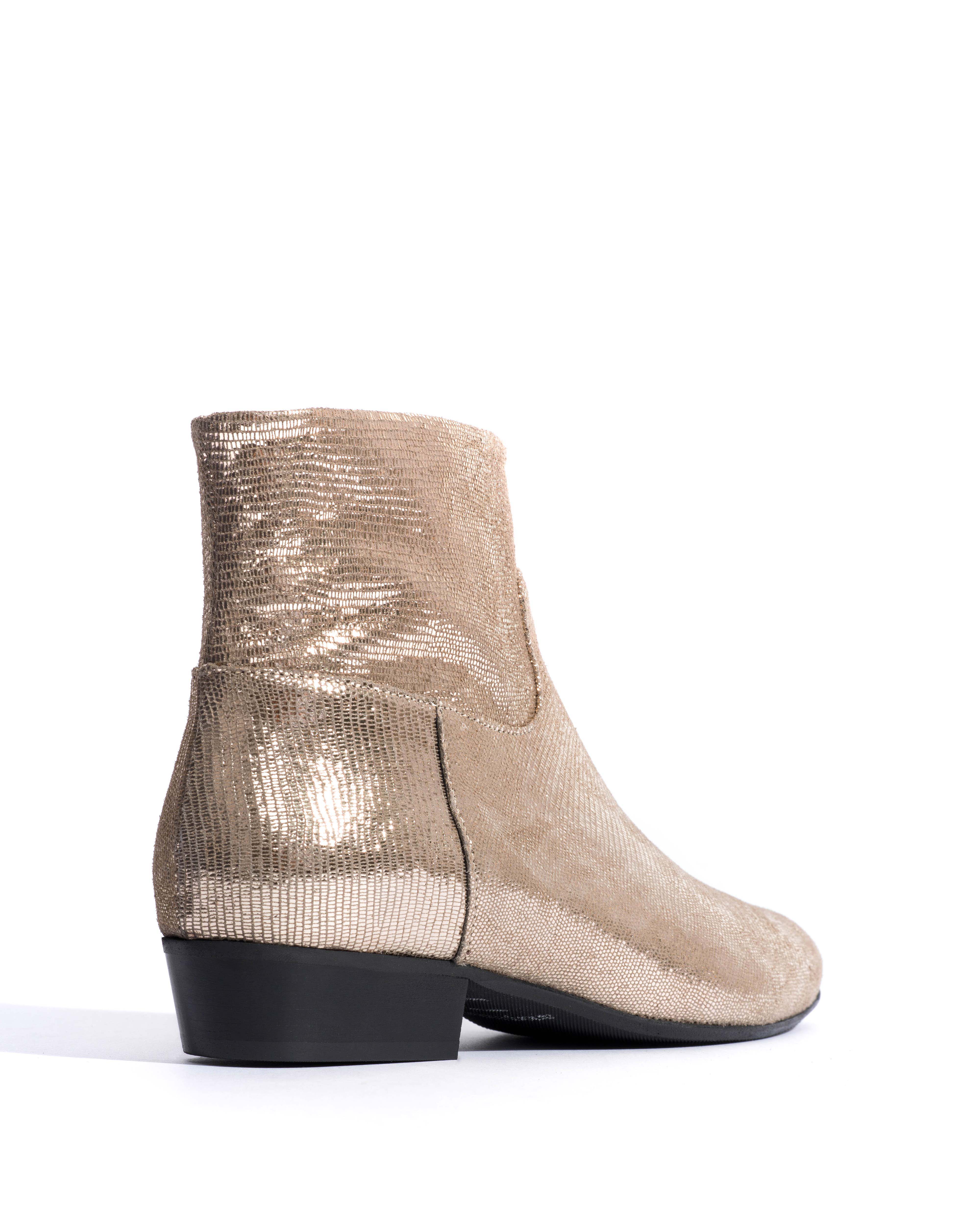 Morie 20 Lizard metallic goat Vintage champagne