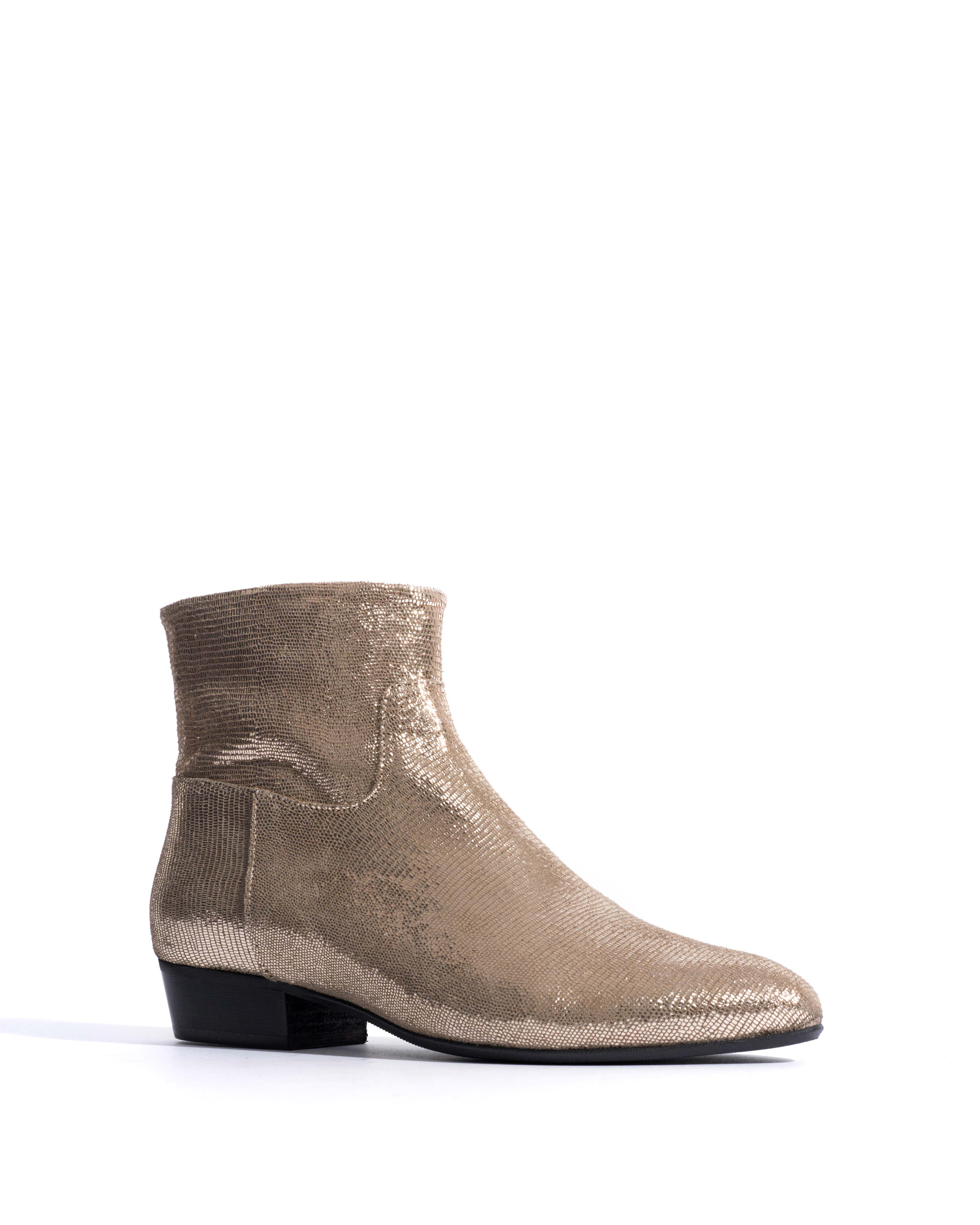 Morie 20 Lizard metallic goat Vintage champagne