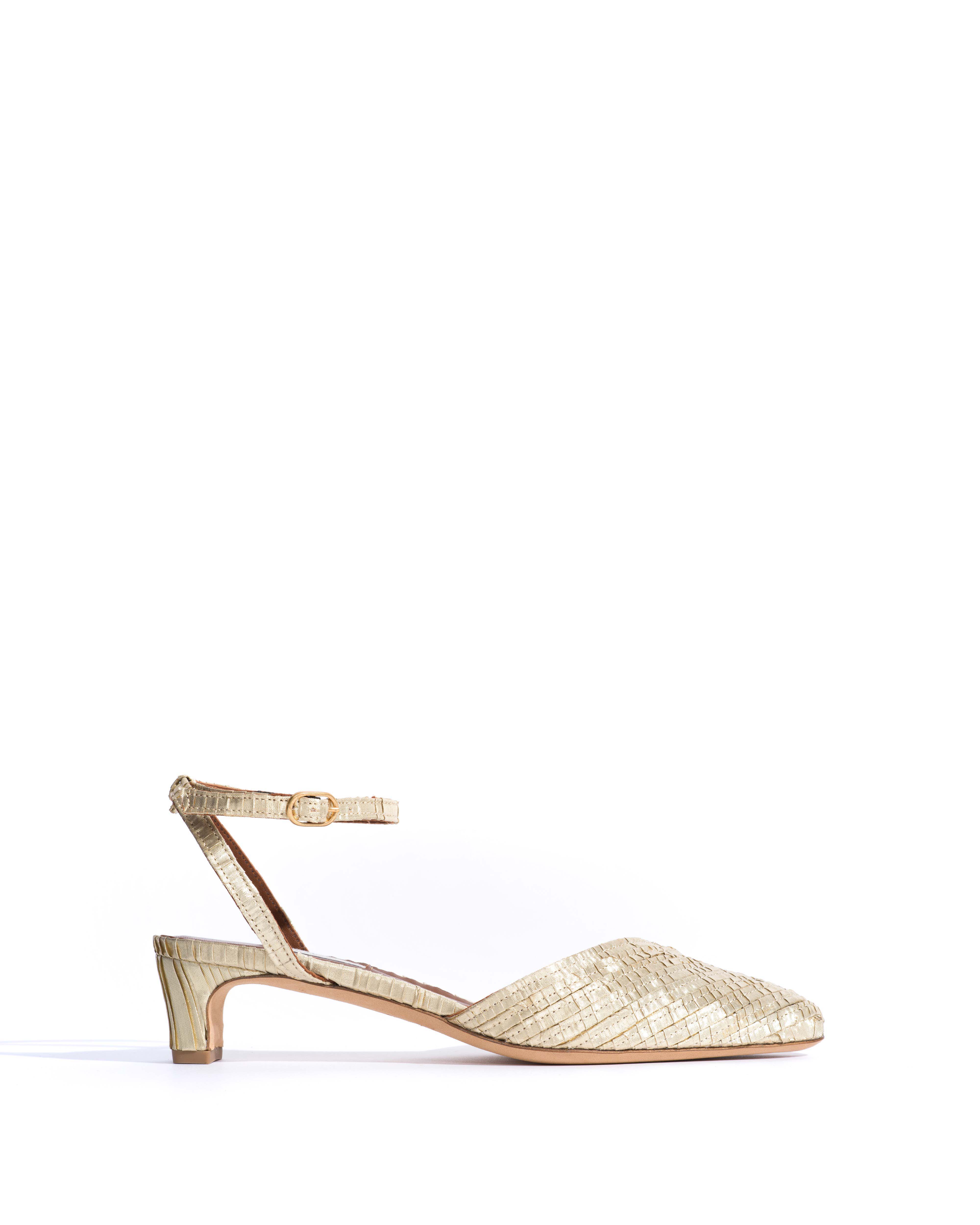 Givia 40 Pleated satin Champagne