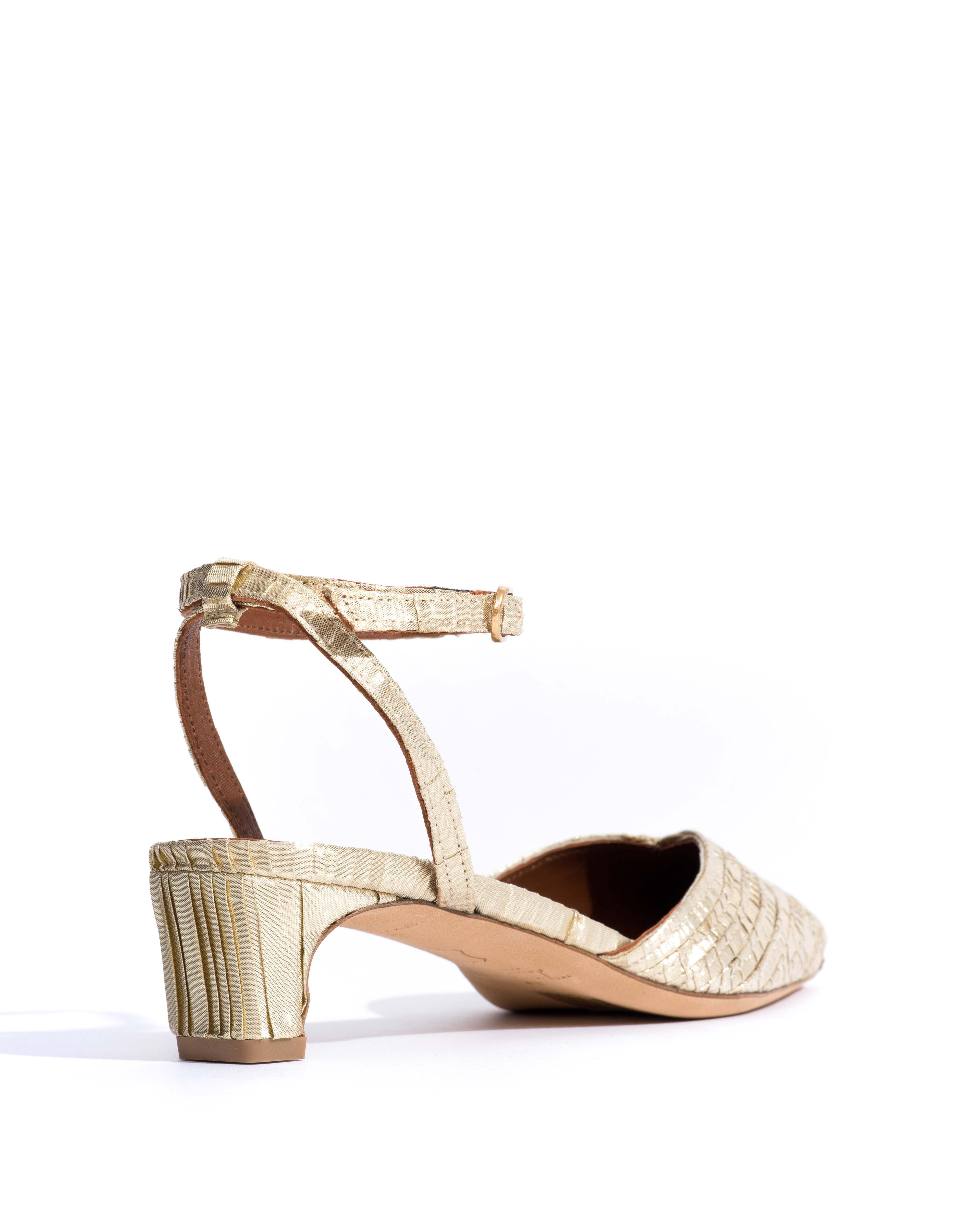 Givia 40 Pleated satin Champagne