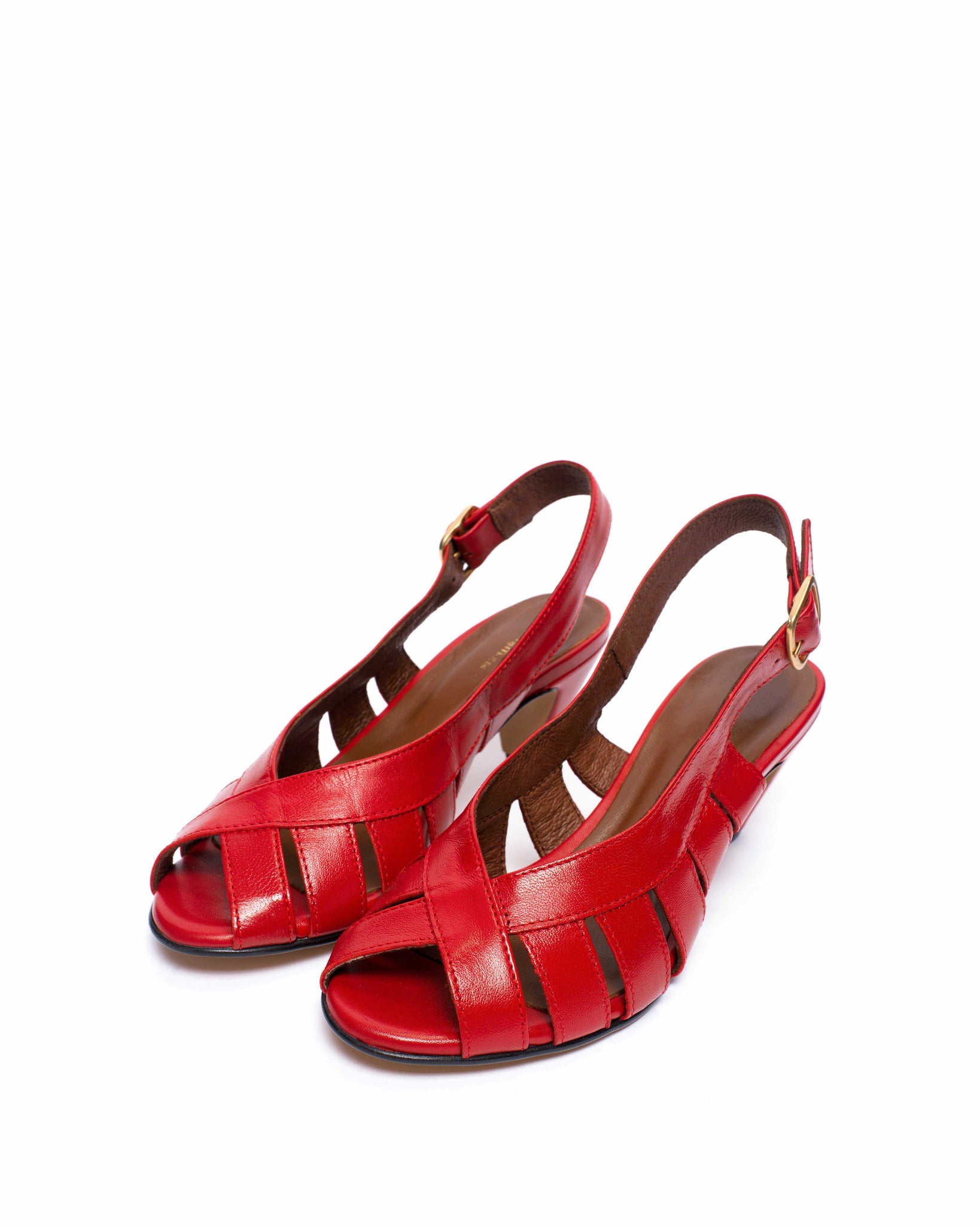 Sophie 50 stiletto Shiny lamb Ruby red - Anonymous Copenhagen