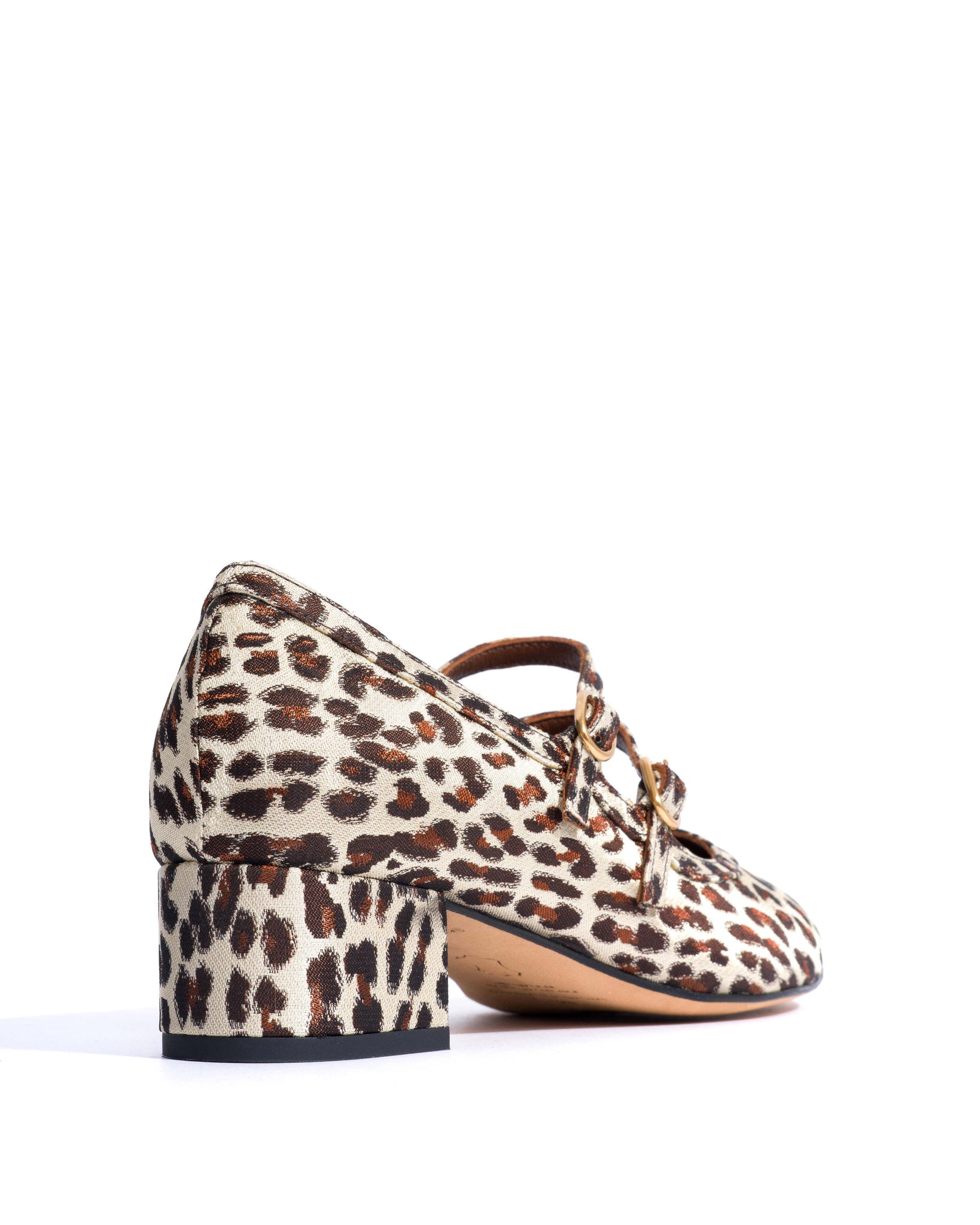 Balie 40 Vintage satin print Leopard - Anonymous Copenhagen Heels