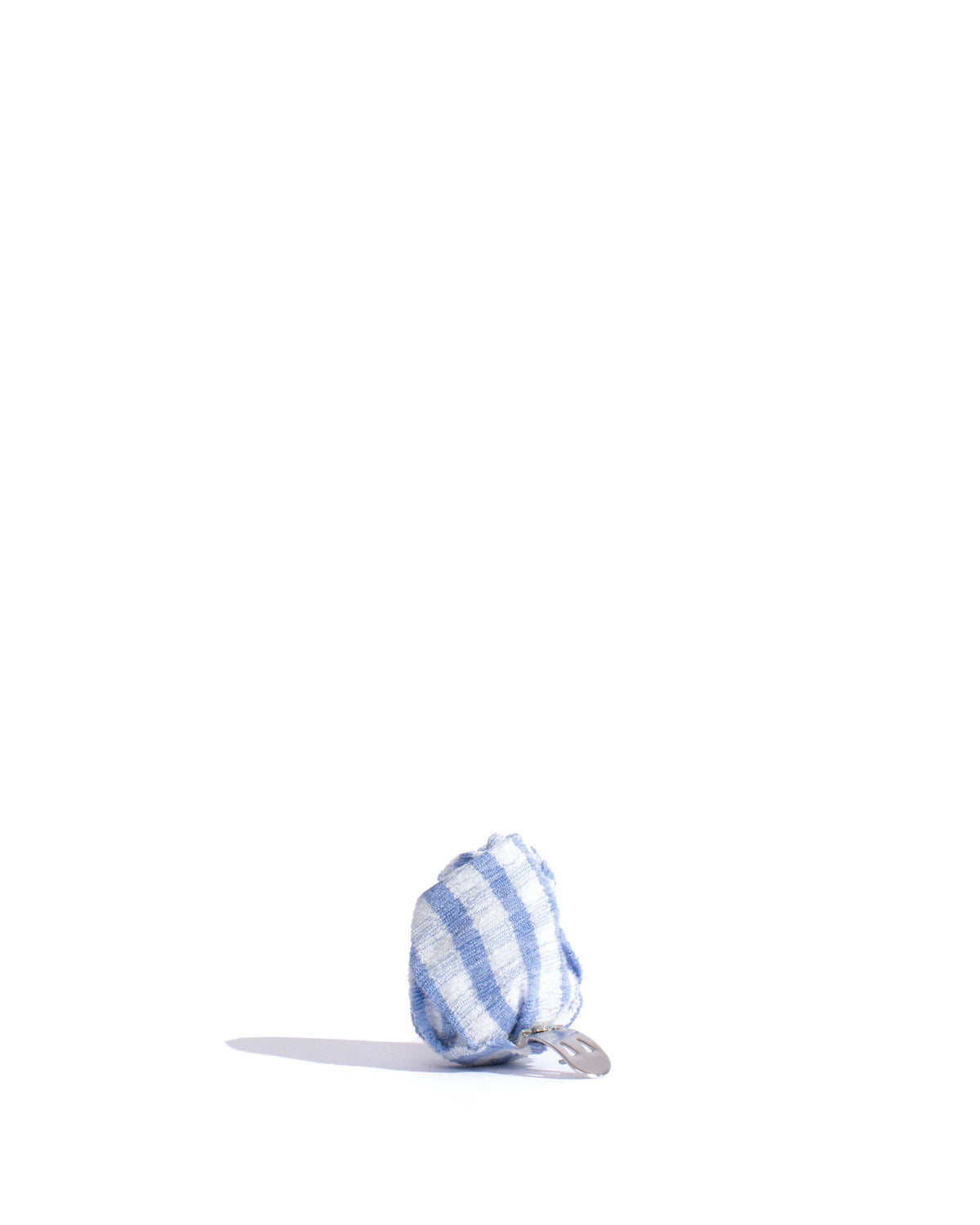 Tulip shoe clip Pleated gingham Bubble blue