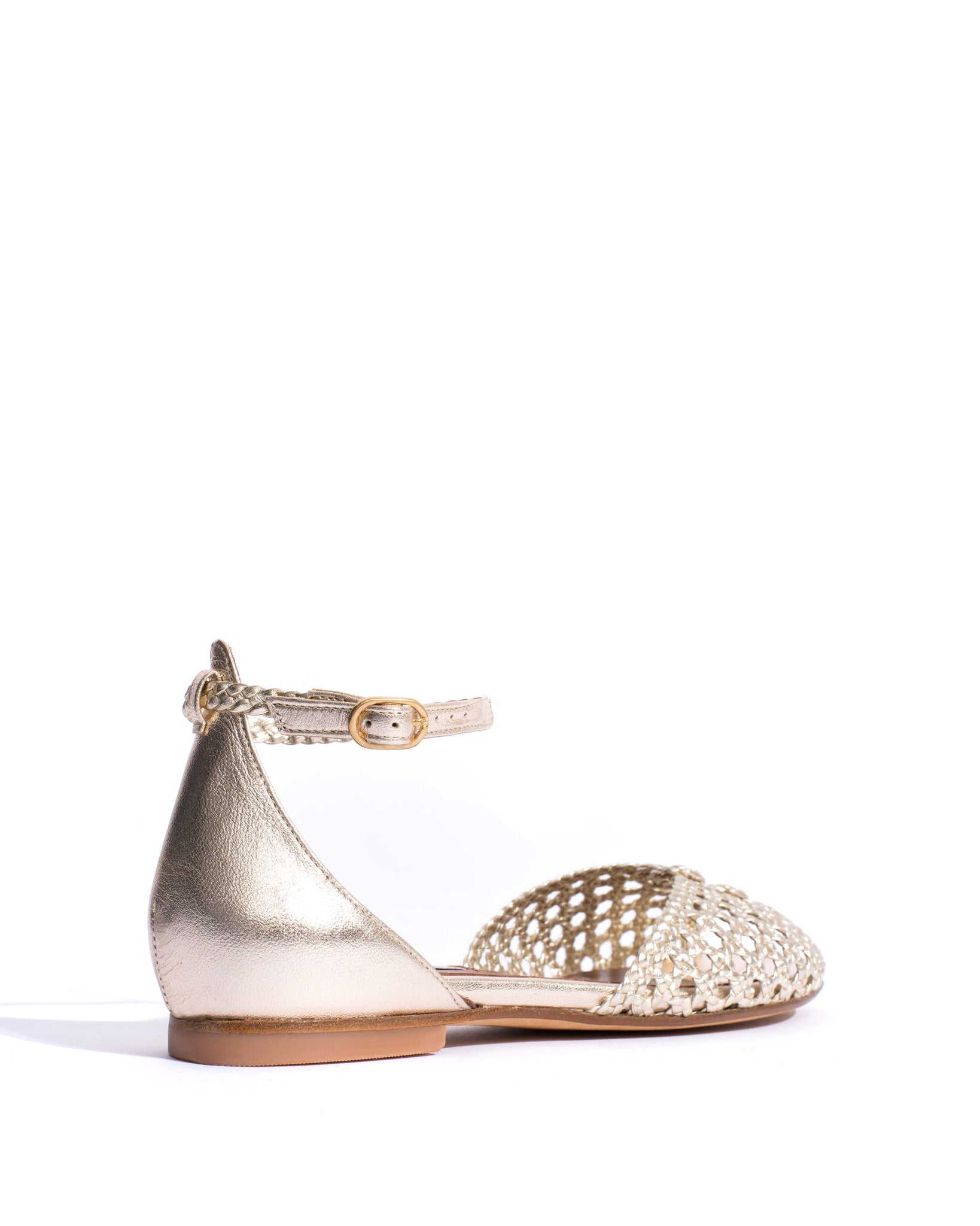 Lucy 10 Hand-braided leather Champagne - Anonymous Copenhagen Shoes