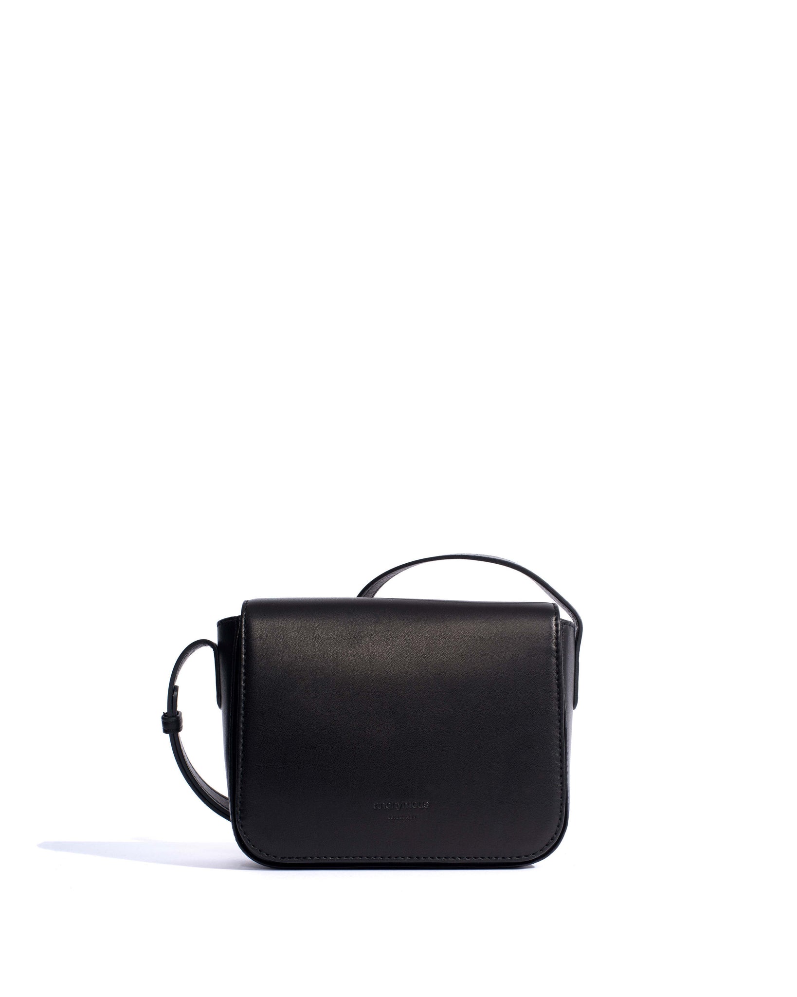 Sicha interlace crossover bag Shiny lamb Black