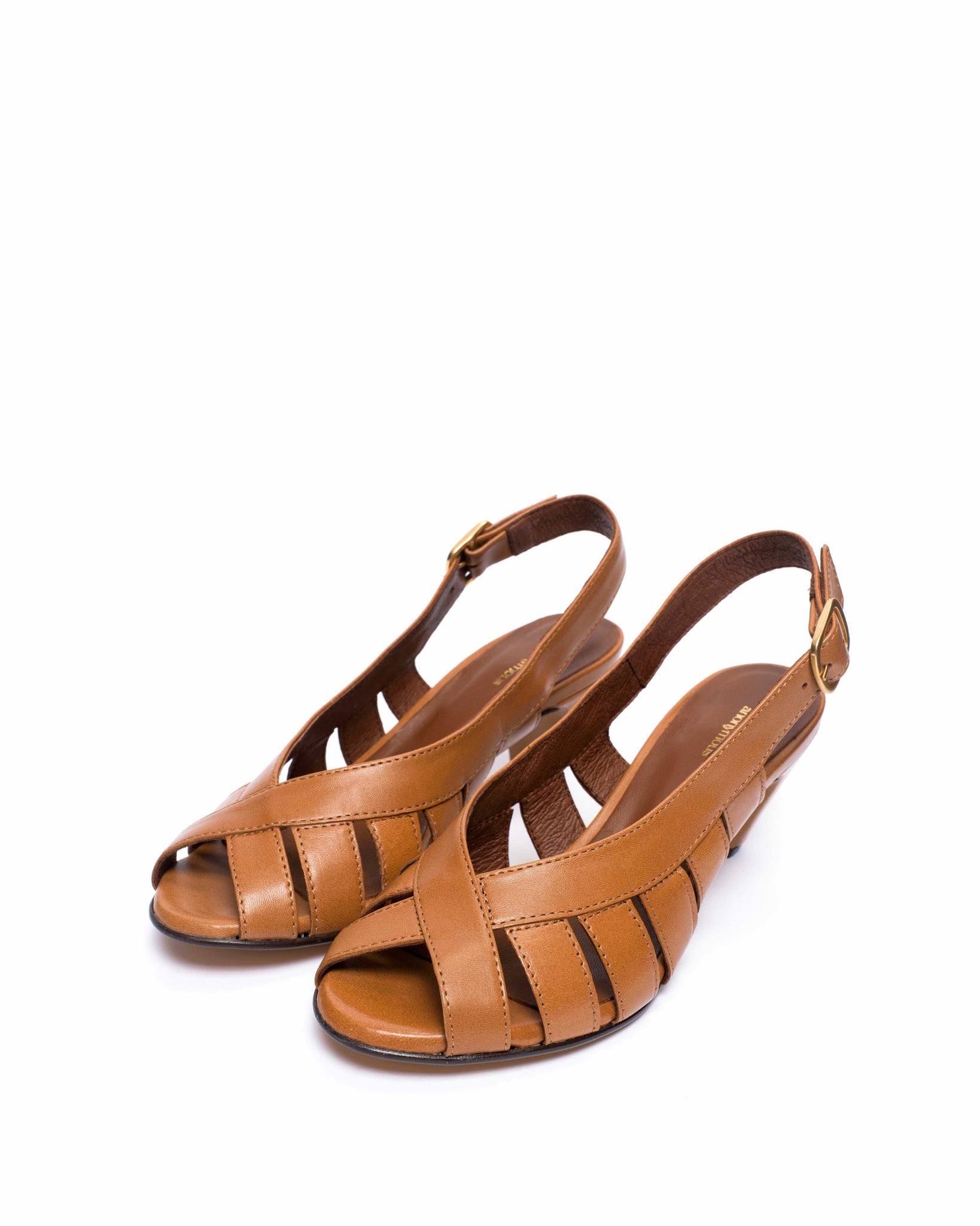 Sophie 50 stiletto Shiny lamb Caramel - Anonymous Copenhagen