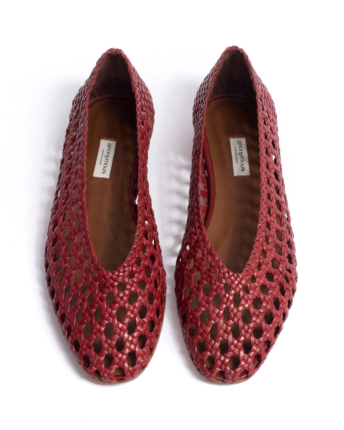 Sessi 10 hand-braided Hand-braided leather Pomegranate