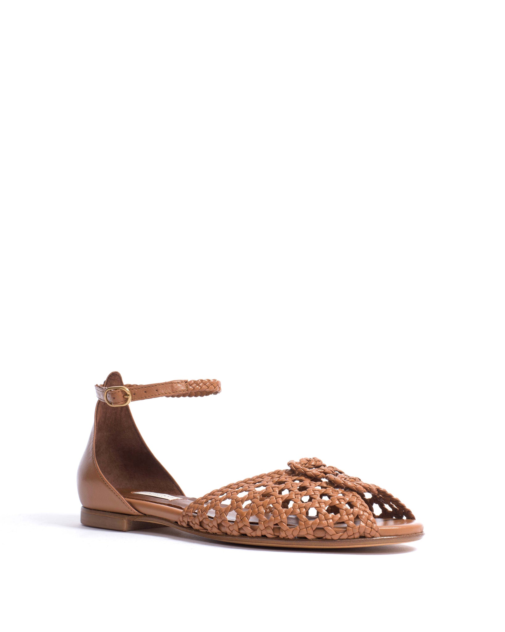 Lucy 10 Hand-braided leather Caramel